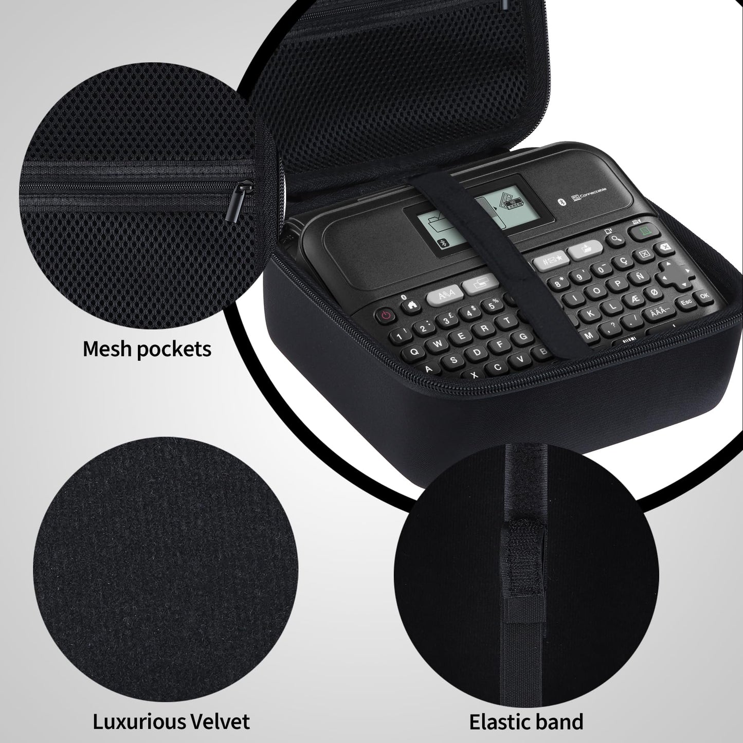 Lebakort Storage Case Compatible with Brother P-Touch PTD410 / PTD460BT Label Maker
