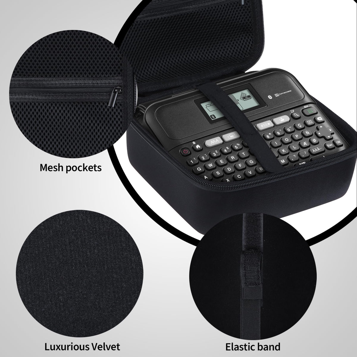 Lebakort Storage Case Compatible with Brother P-Touch PTD410 / PTD460BT Label Maker