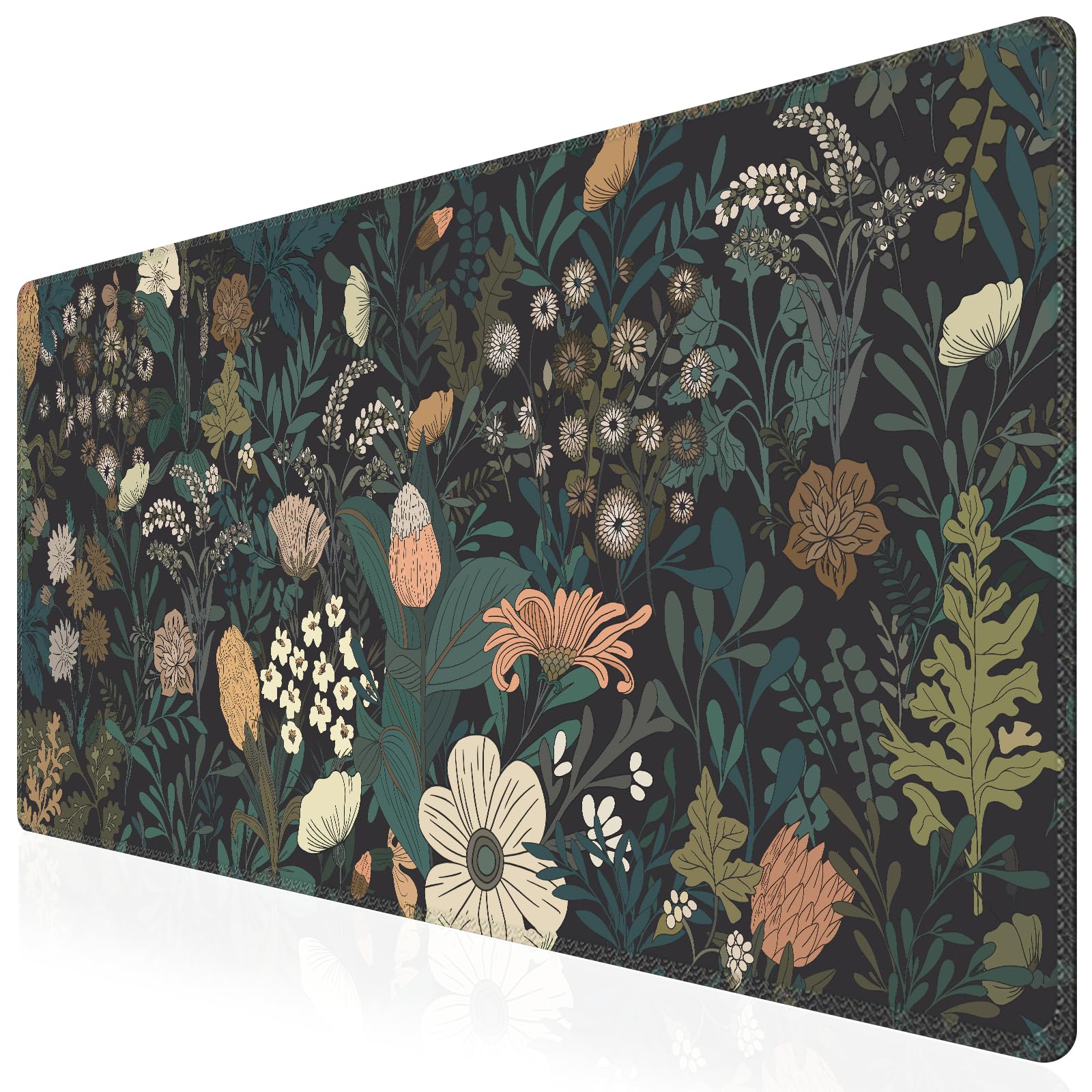 iCasso Desk Mat, Desk Matt for Desktop, Cute Desk Pad Mat, Weeds