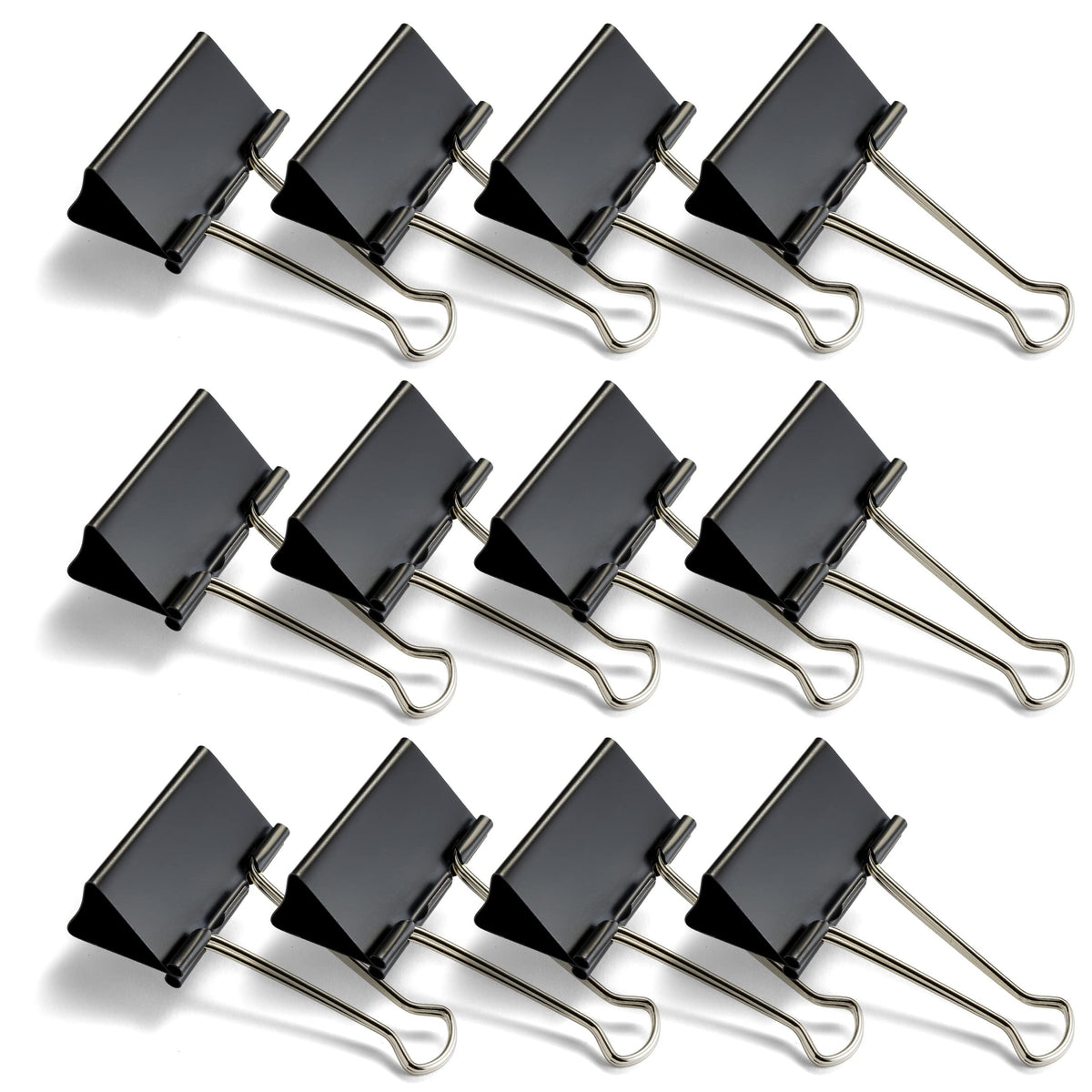 Officemate Large Binder Clips, 2 inch Wide, 1 inch Capacity, Box of 12 (99100)