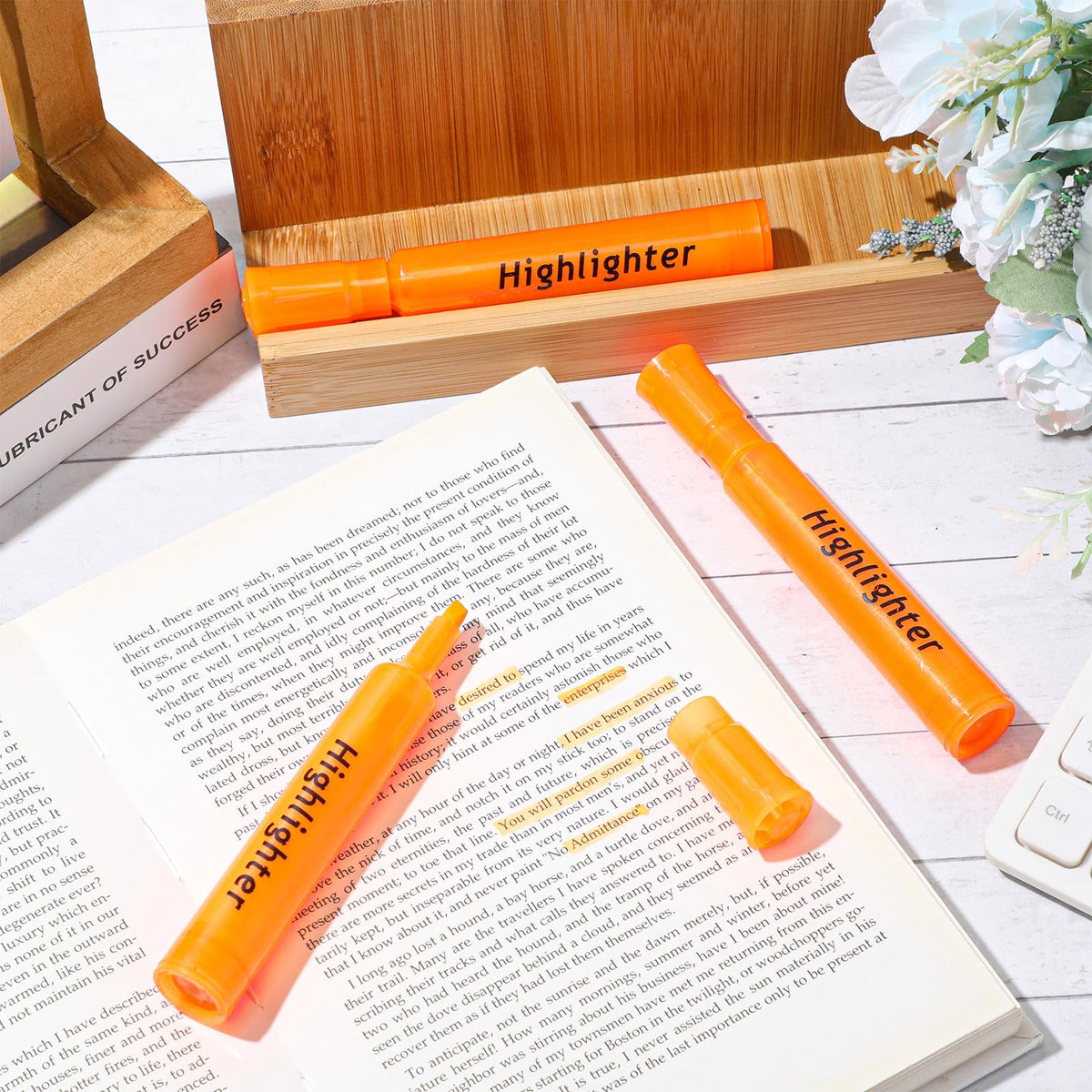 Qilery 72 Pack Tank Highlighters Bulk, Chisel Tip Markers,Orange