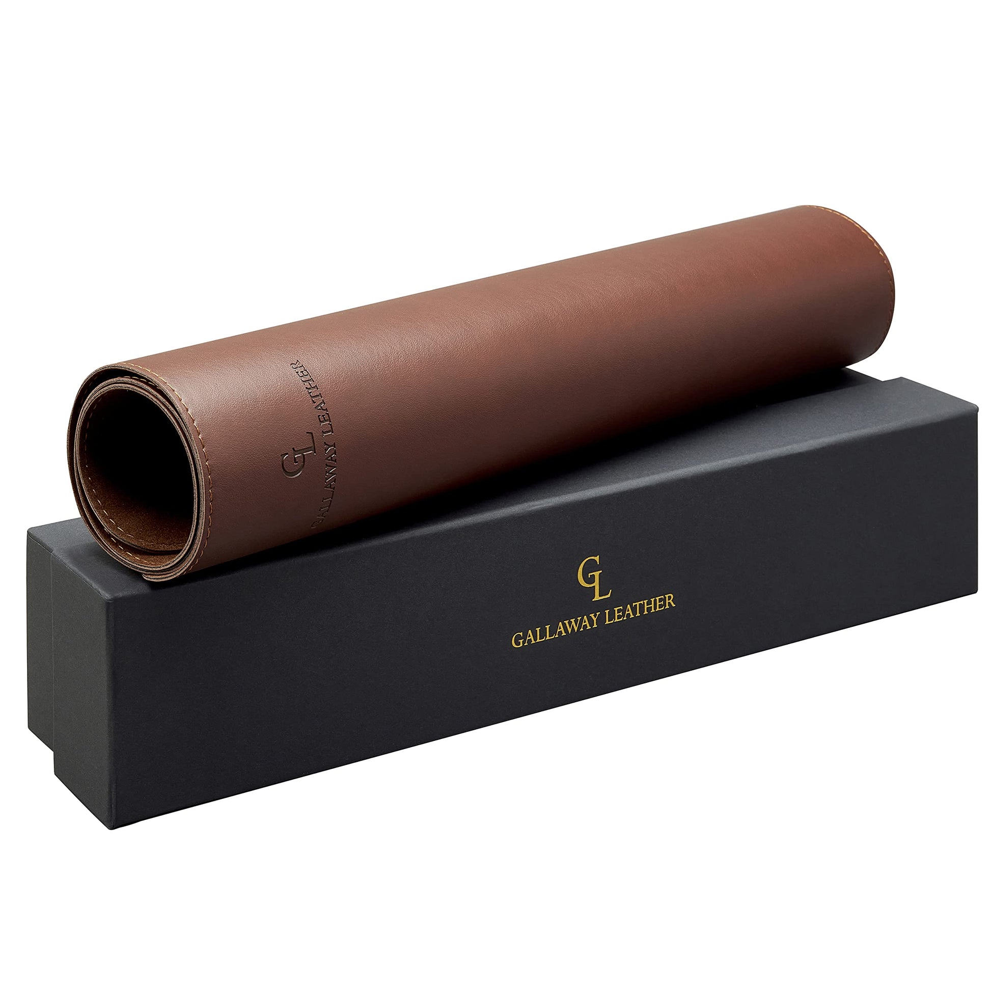 Gallaway Leather Desk Mat - Office Writing Desk Pad, Medium 24" x 14" Dark Brown, Gift Ready