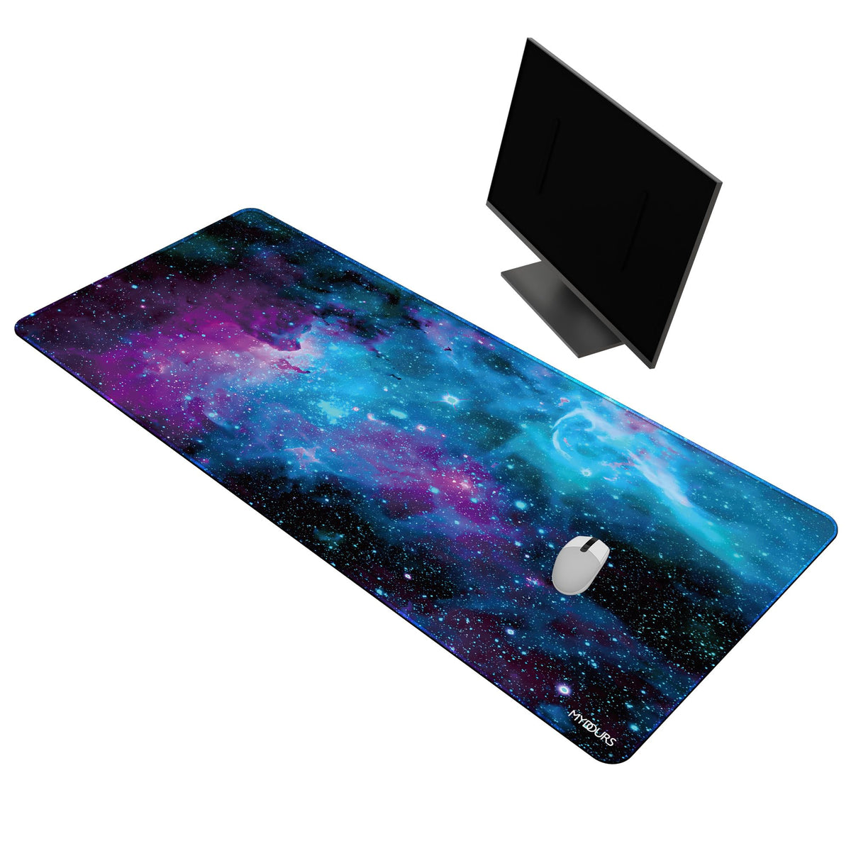 Mydours 55" x 24" Gaming Mouse Pad, XXL Full Desk Pad (Purle Universe)