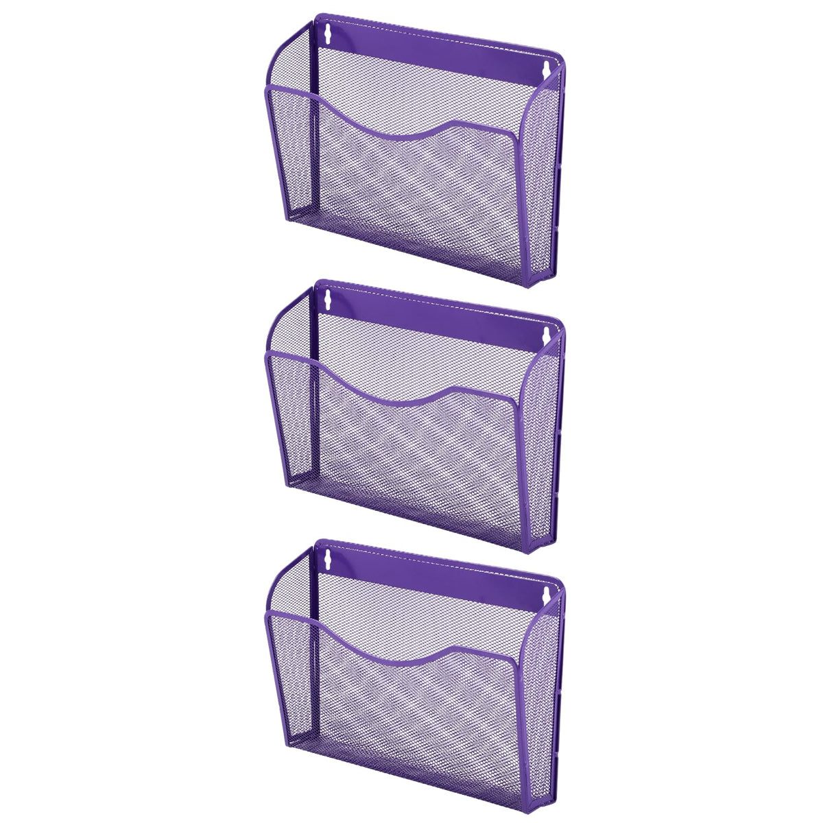 EASEPRES 3 Single Pocket Mesh Hanging File Organizer, Vertical Wall Mounted Magazine File Holder