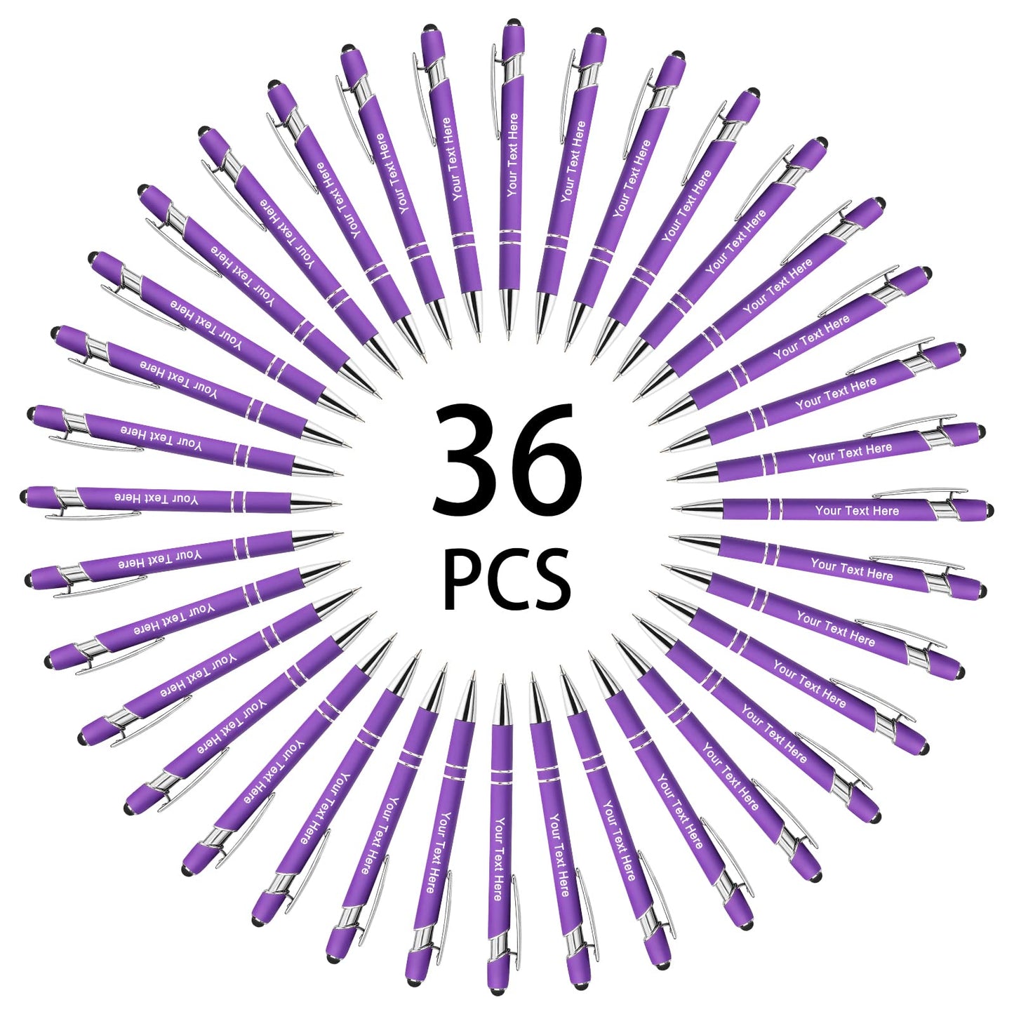 Hapelf Up to 500 Bulk Personalized Pens Custom Engraved Ballpoint Pen with Stylus Tip Retractable
