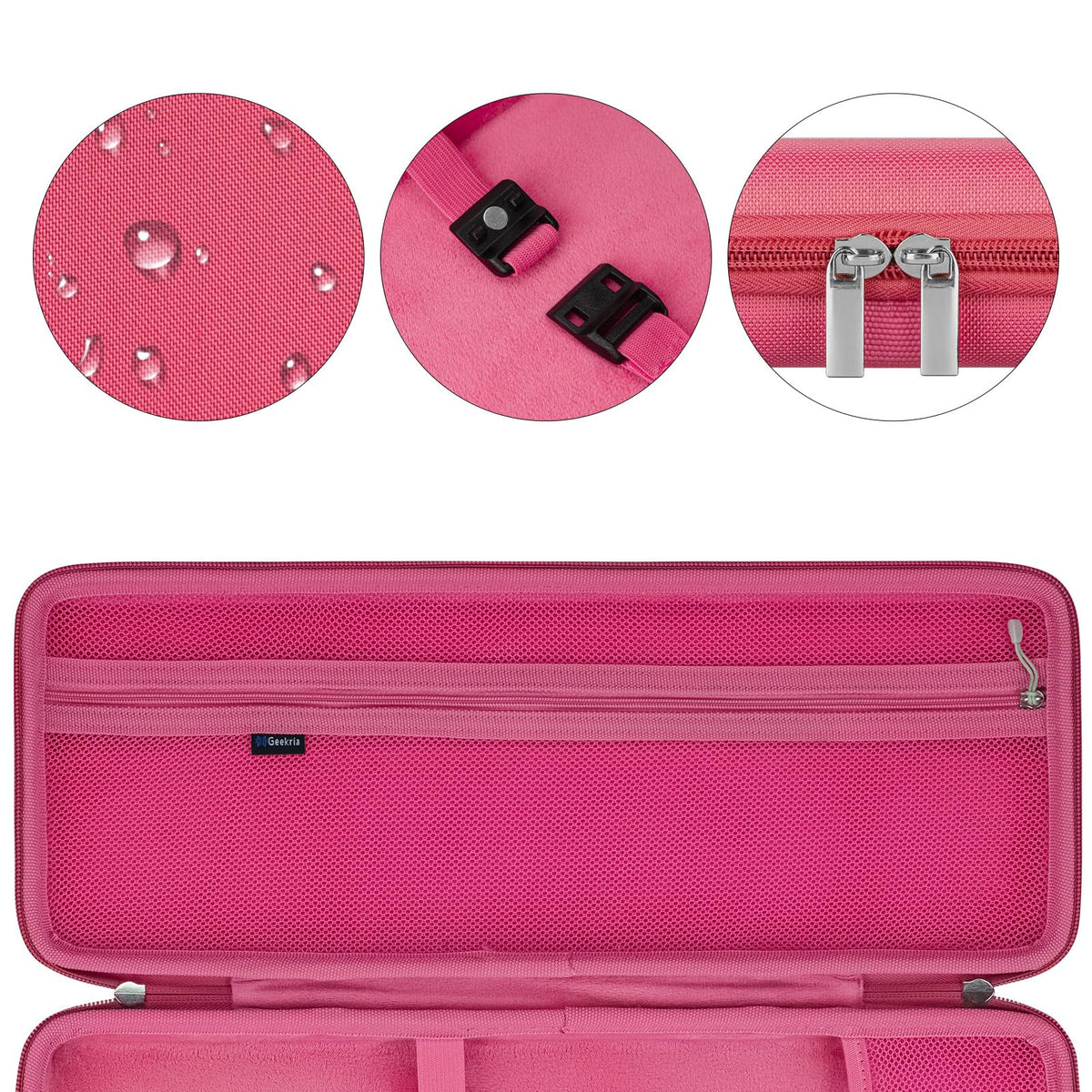 GEEKRIA 75% Keyboard Case, Hard Shell Travel Carrying Bag for Compact 84 Key Computer Mechanical