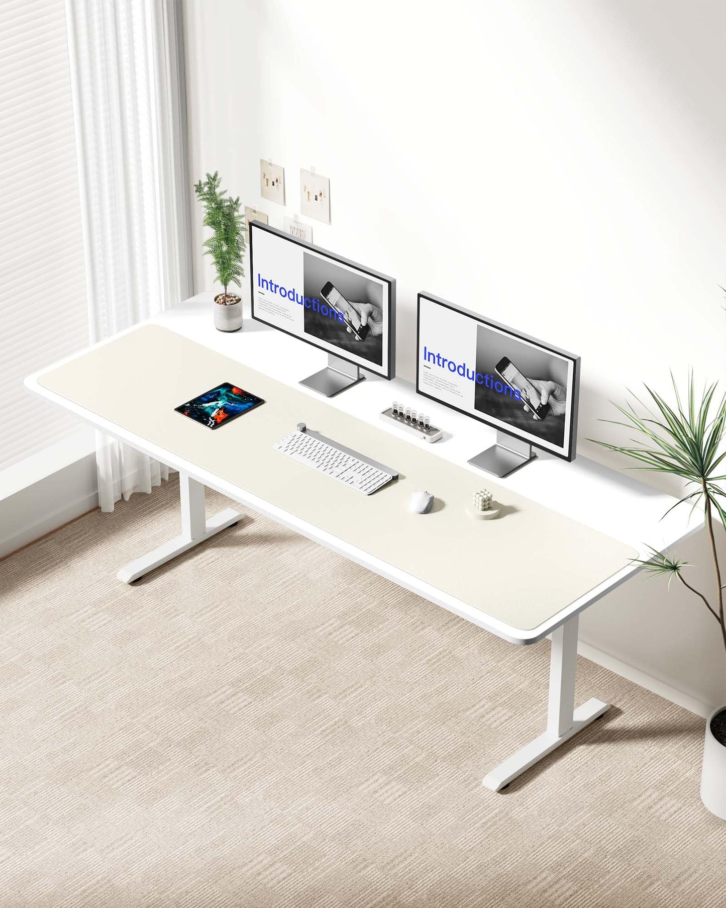 YSAGi Leather Desk Protector, Office Mat, Large Mouse Mat, Non-Slip PU Leather Blotter, Laptop Desk