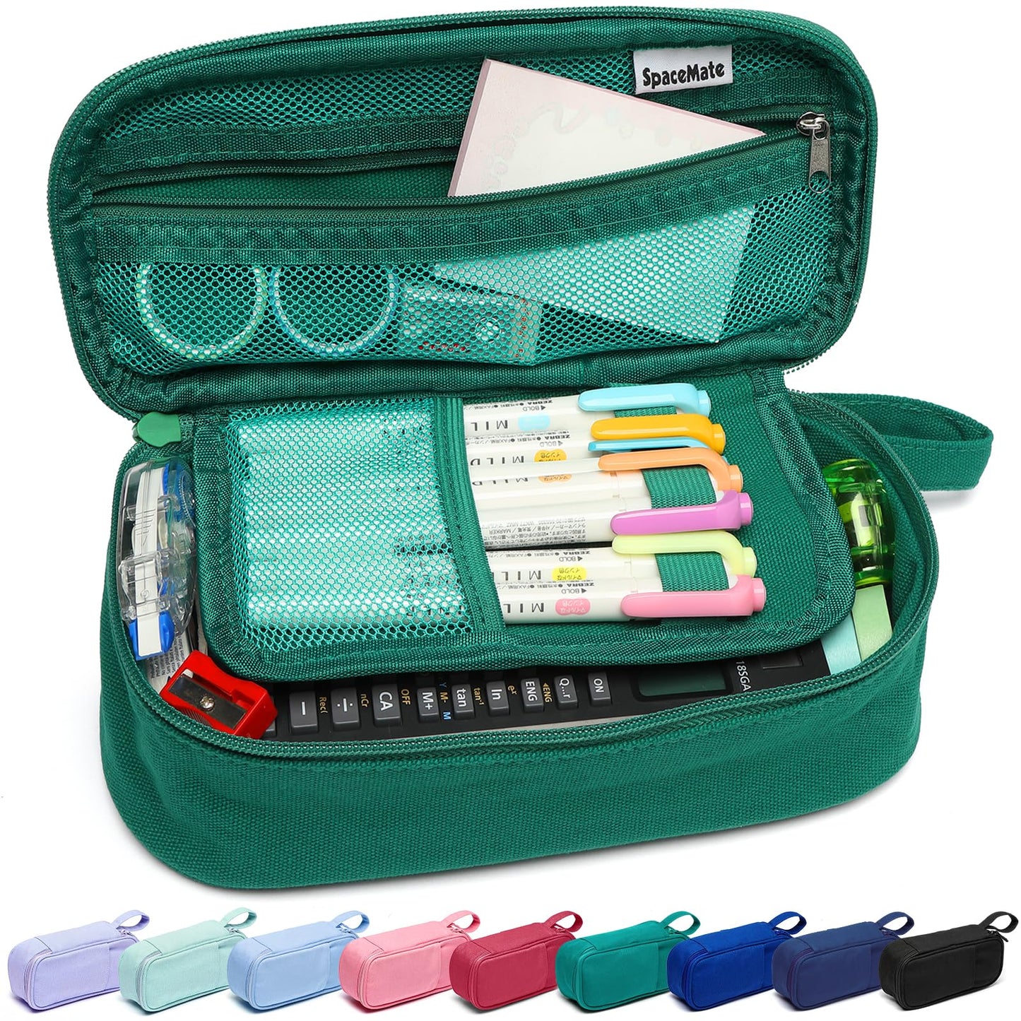 SPACEMATE Large Pencil Case Pouch, Zipper Pencil Box for Kids, Girls & Boys