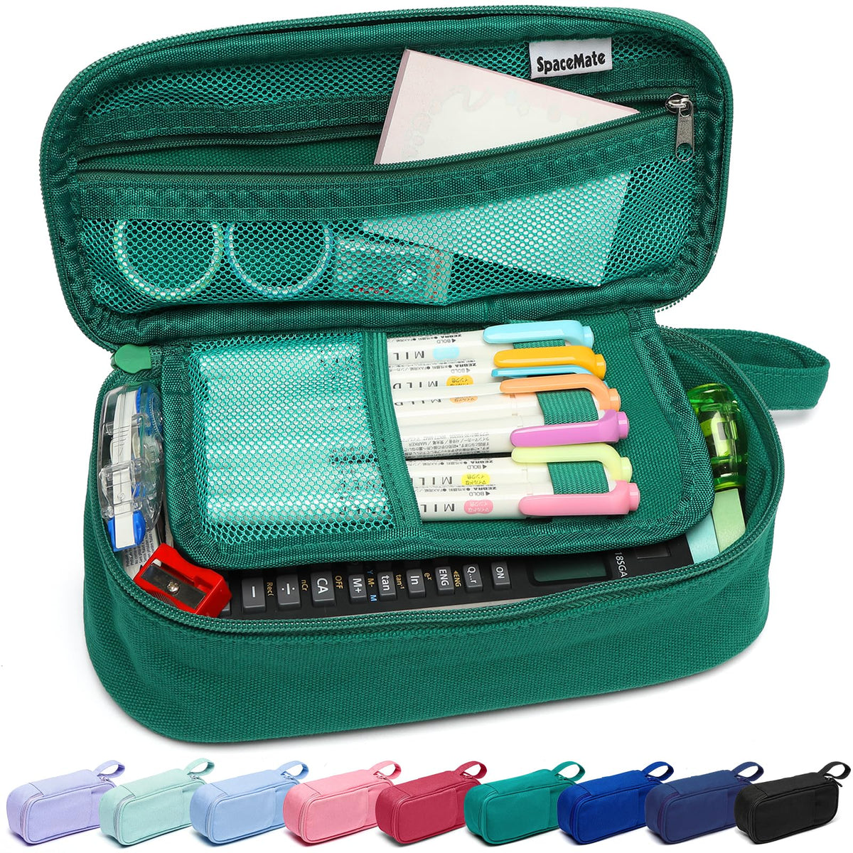 SPACEMATE Large Pencil Case Pouch, Zipper Pencil Box for Kids, Girls & Boys