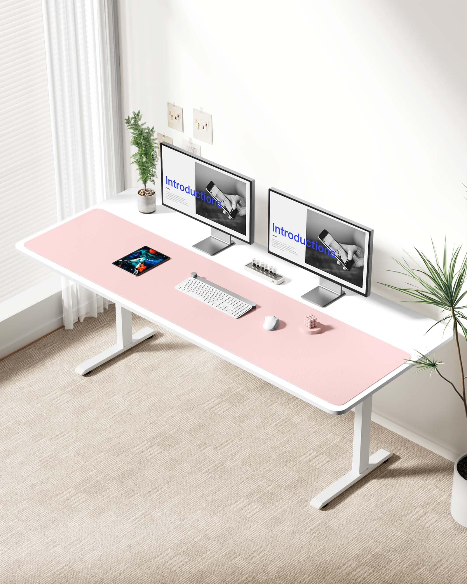 YSAGi Leather Desk Protector, Office Mat, Large Mouse Mat, Non-Slip PU Leather Blotter, Laptop Desk