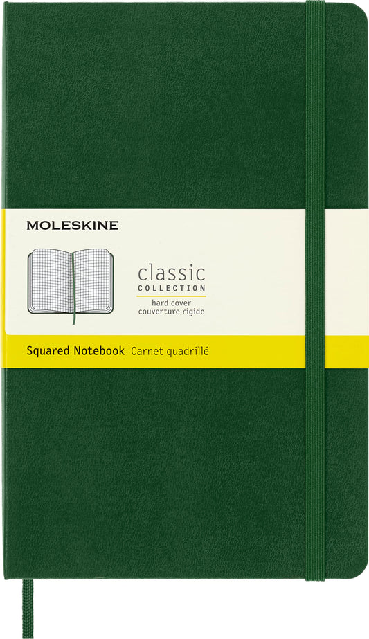 Moleskine Notebook, Large, Squared, Myrtle Green, Hard (5 x 8.25)