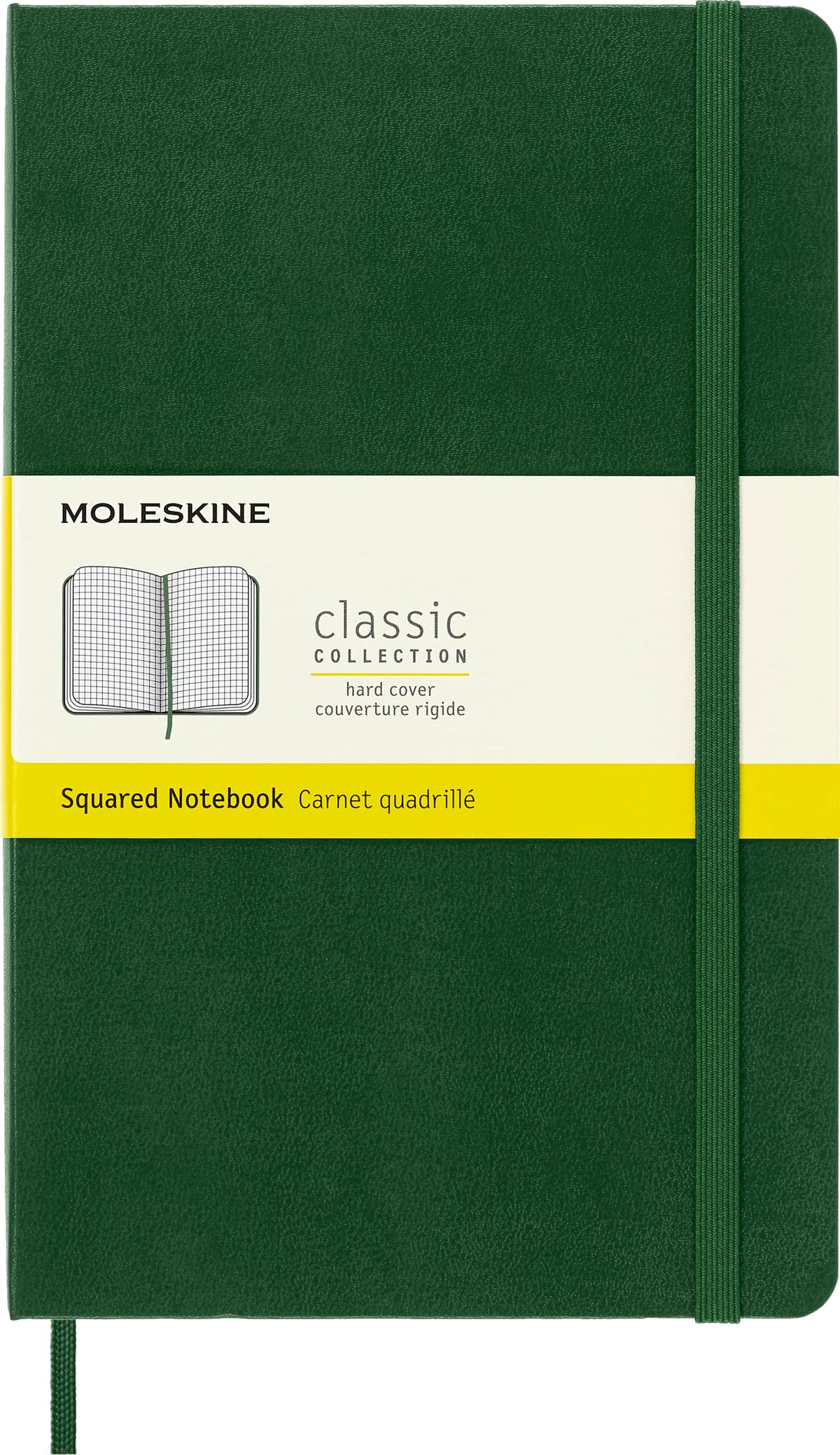 Moleskine Notebook, Large, Squared, Myrtle Green, Hard (5 x 8.25)