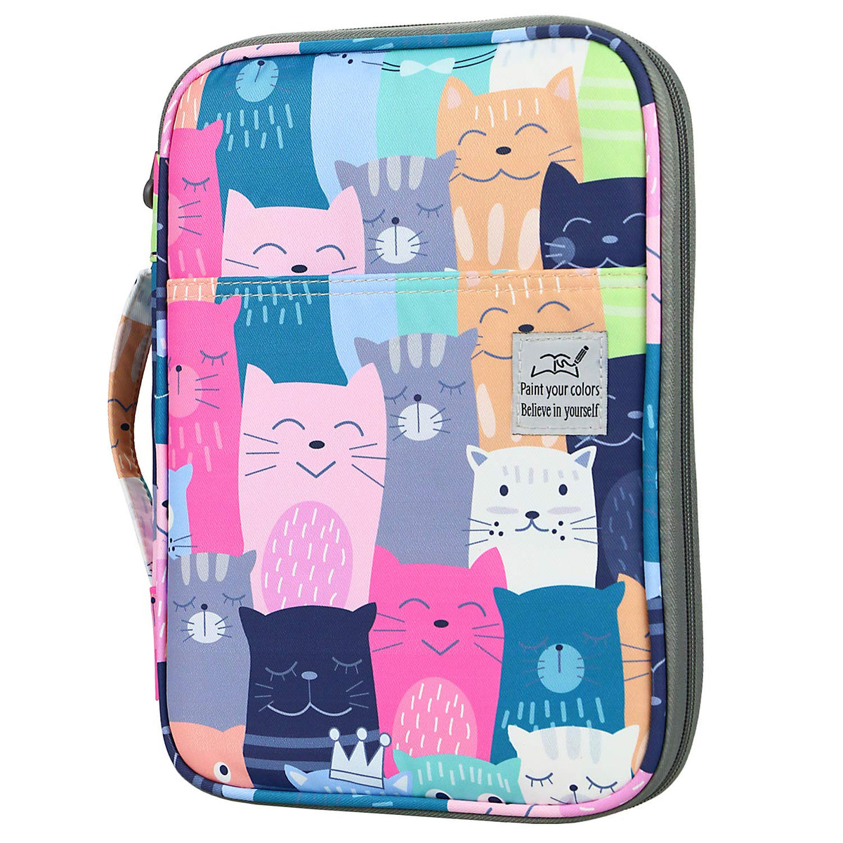 YOUSHARES 96 Slots Colored Pencil Case, Large Capacity Pencil Holder Pen Organizer Bag with Zipper