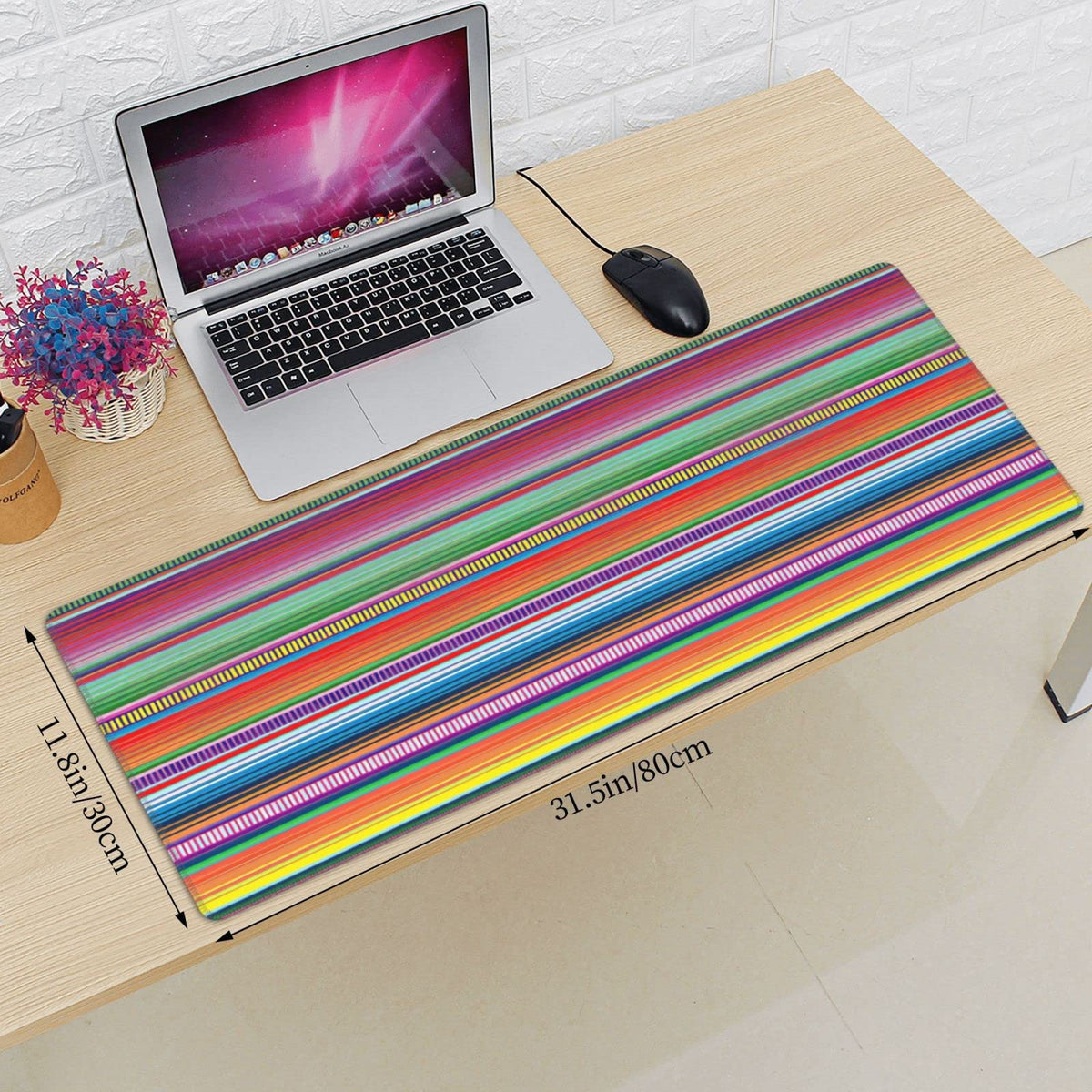 Sigouyinei Extra Large Desk Pad 31.5x12in Office Gaming Non-Slip Mouse Pad