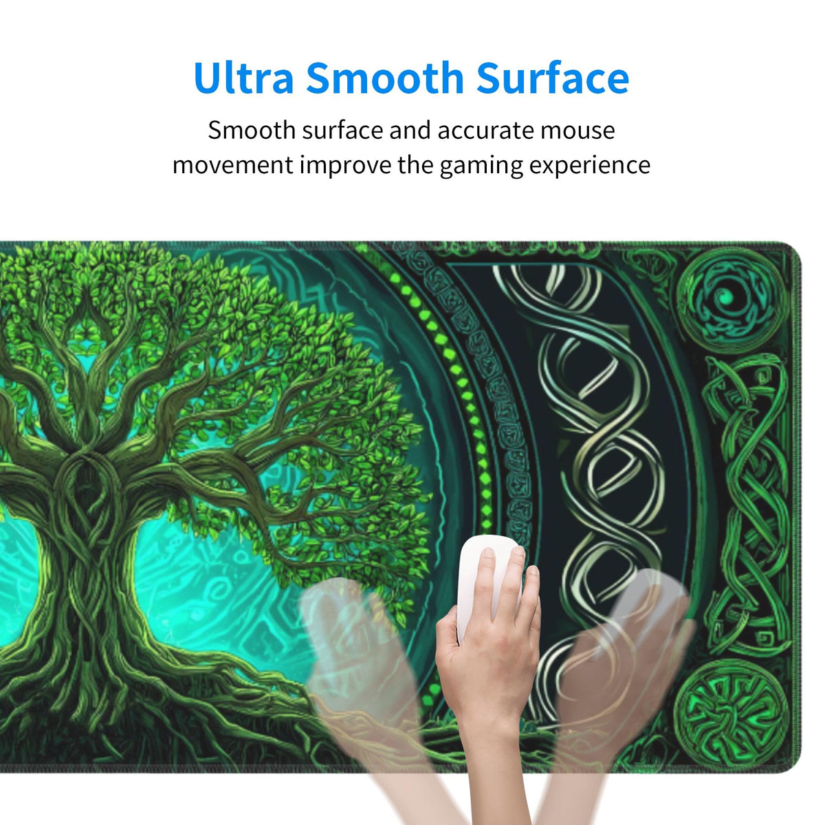 Tree Mouse Pad Extended Large Gaming Mouse Pad XL Stitched Edges for Gamer Home Office 31.5 X 11.8