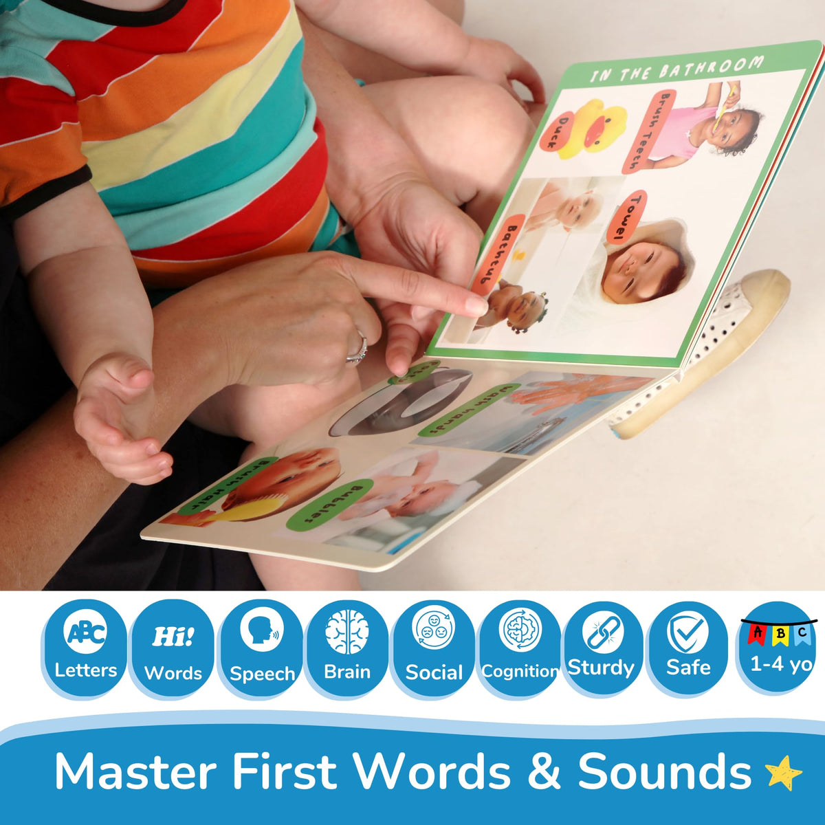 Busy Book for Toddlers 1-3 with Books for 1 Year Old & Toddler Flash Cards, Box with Activity