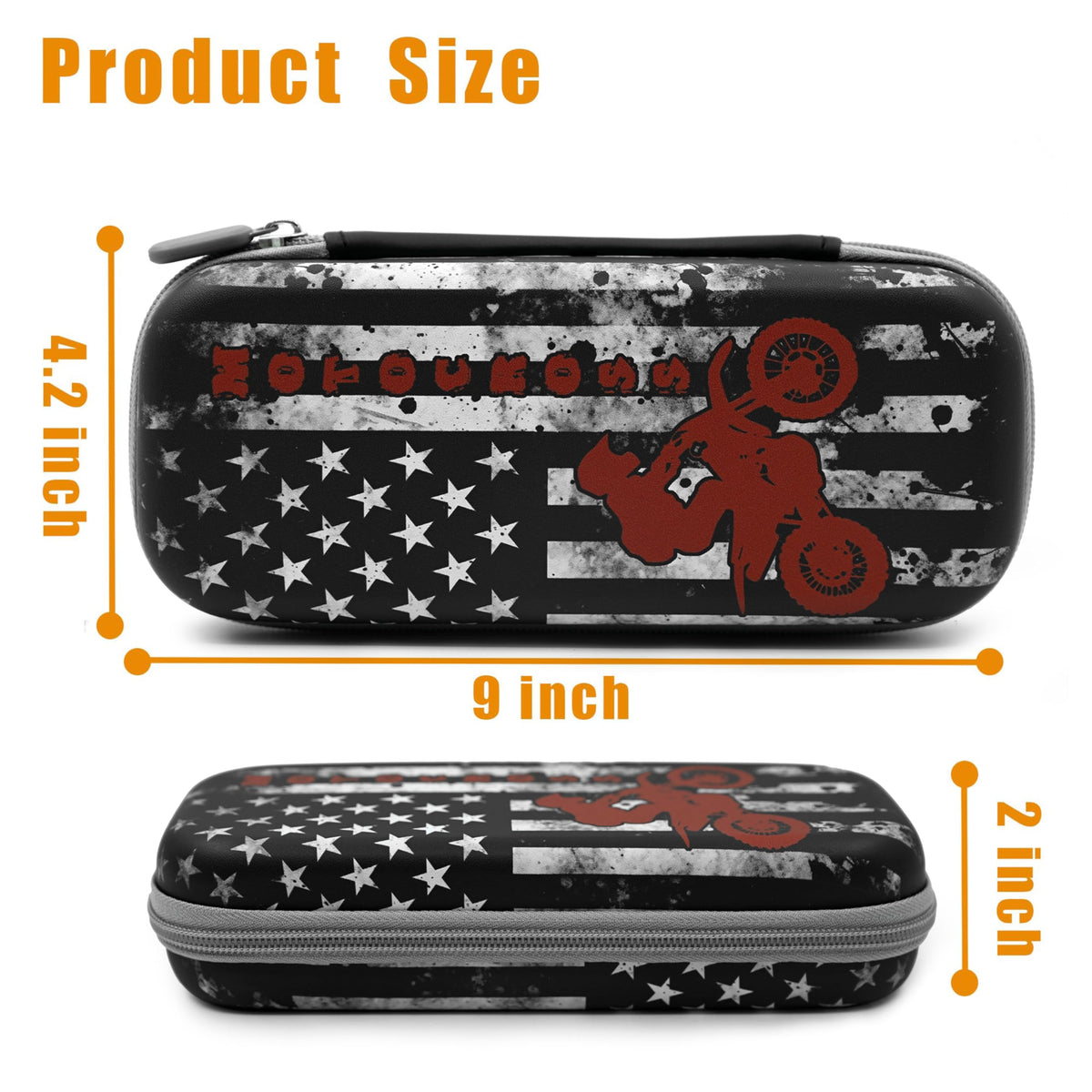 WtallasiSei Motocross Pencil Case Zip Pencil Box Multi Pouch Holder Desk Organizer For Boys Girls