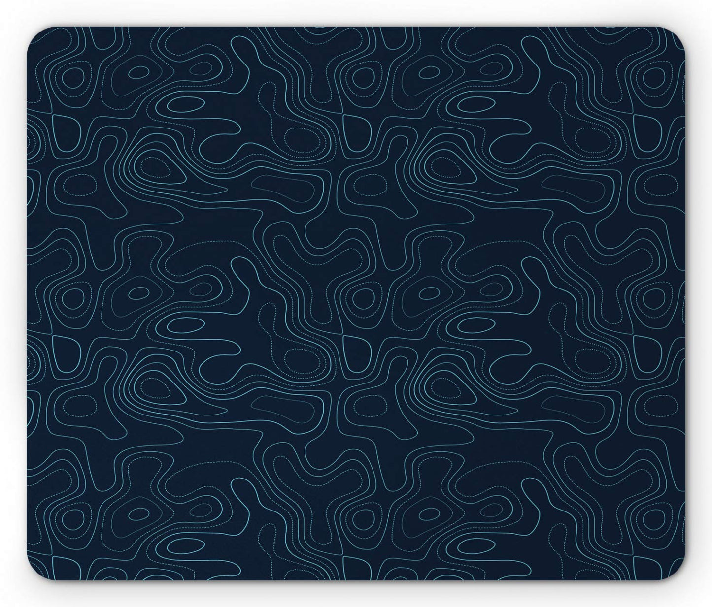 Lunarable Modern Mouse Pad, Continuous Terrain Topography Map Inspired Abstract Design