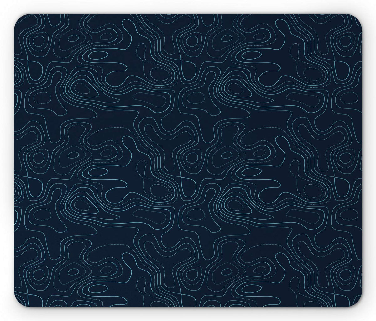 Lunarable Modern Mouse Pad, Continuous Terrain Topography Map Inspired Abstract Design