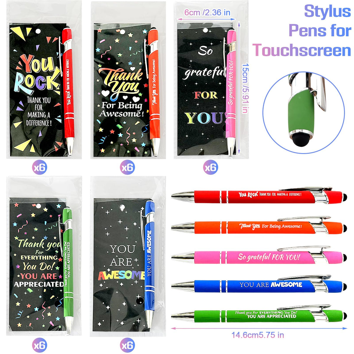 30 Sets Employee Appreciation Gifts Pens Bulk Staff Thank You Gifts with Bookmarks Favors Items