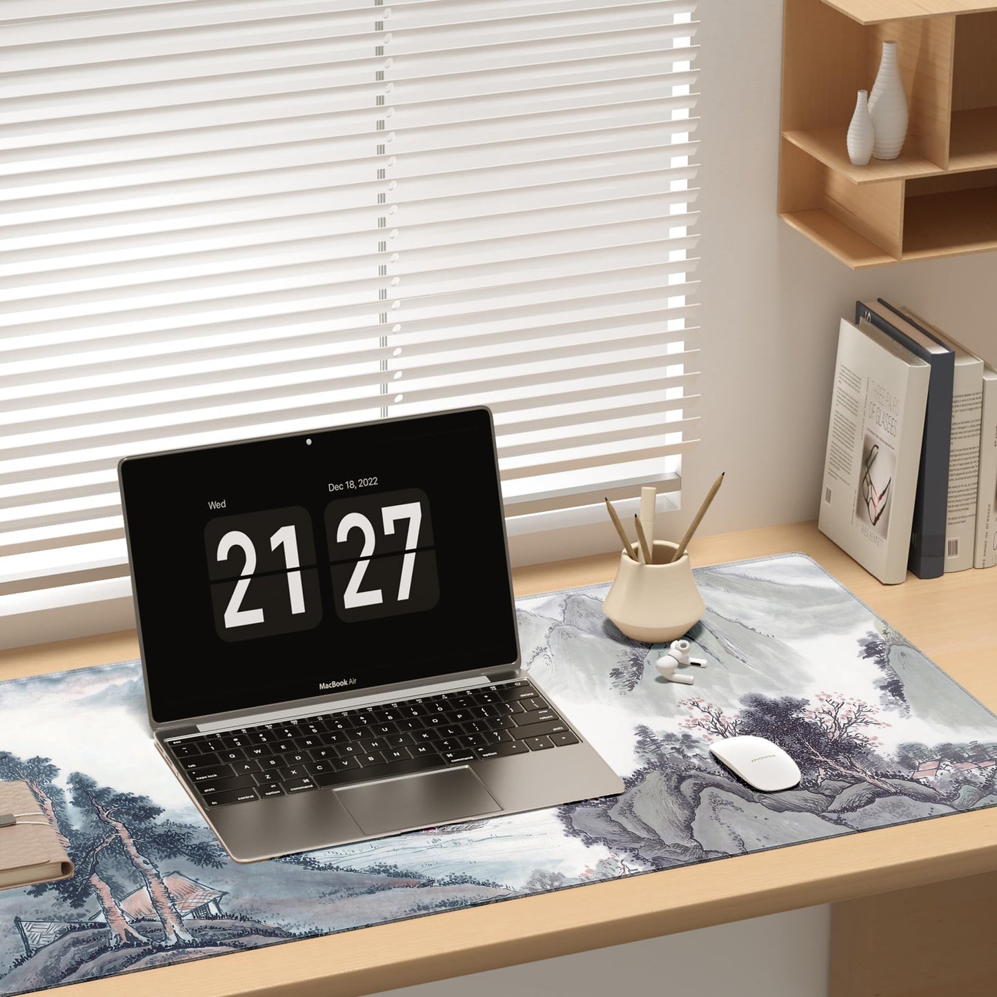 LL-COEUR XXL Landscape Gaming Mouse Pad Computer Keyboard Mat Office Desk Pad (Landscape 1, 47.2" x