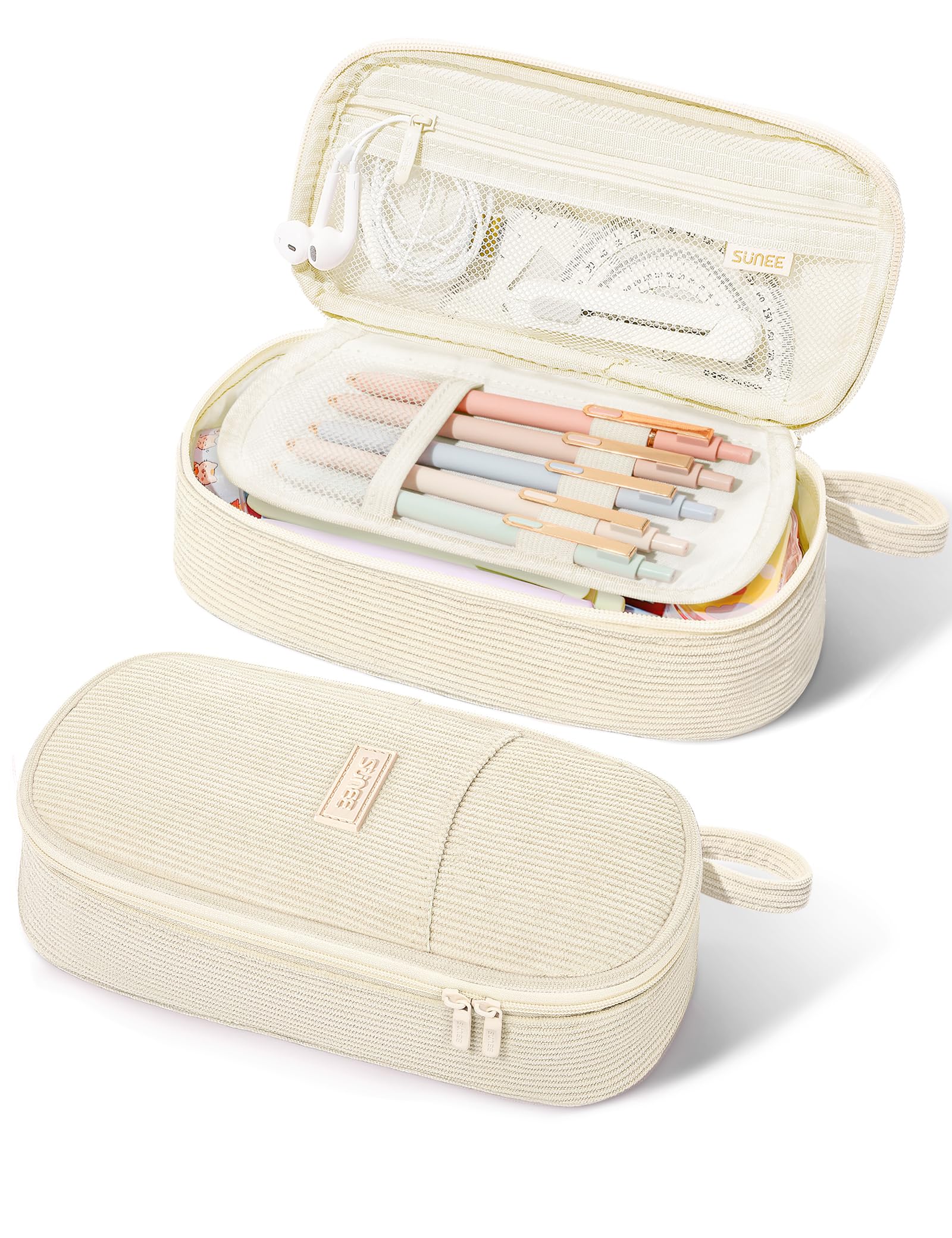SUNEE Cute Pencil Case, Large Pencil Pouch, Aesthetic Big Pencil Bag with Zipper, Kawaii Stationery