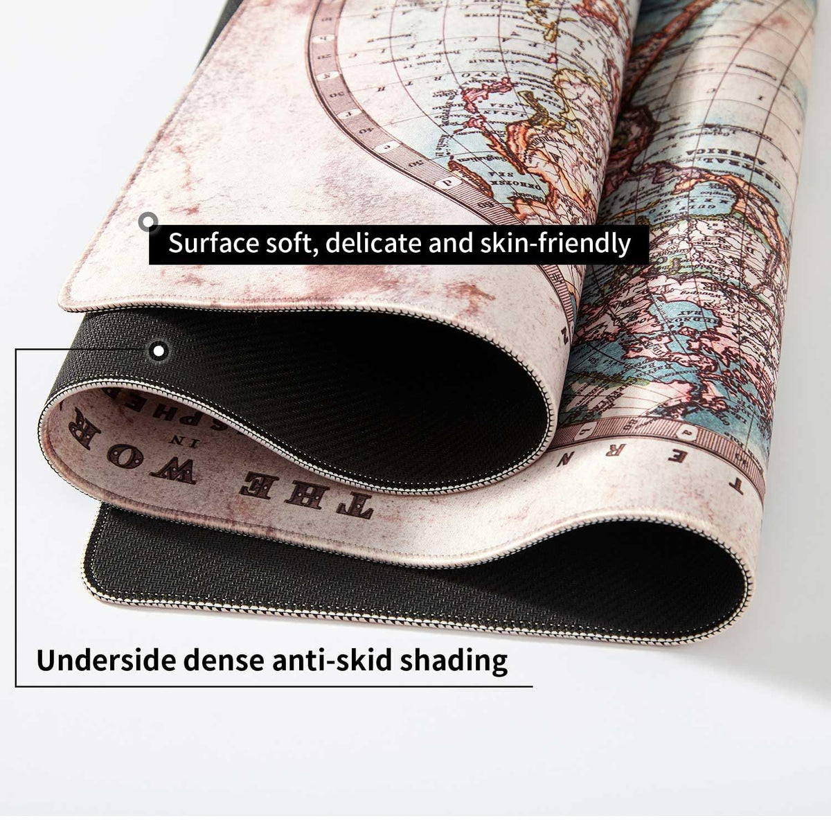 DOBAOJIA Map Mouse Pad, Large Extended Mouse Pad Keyboard XXL 31.5” x 15.8”