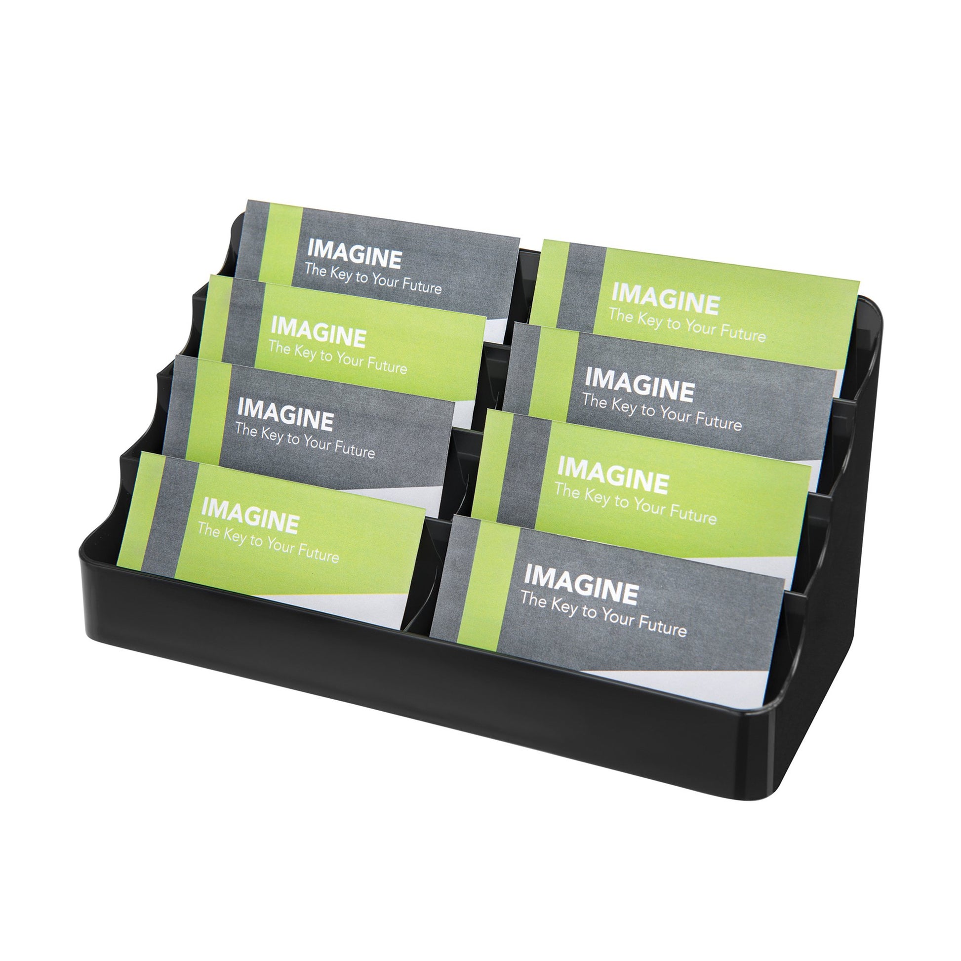 Deflecto 4-Tier Business Card Holder Black 3.9" x 7.9" x 3.6"