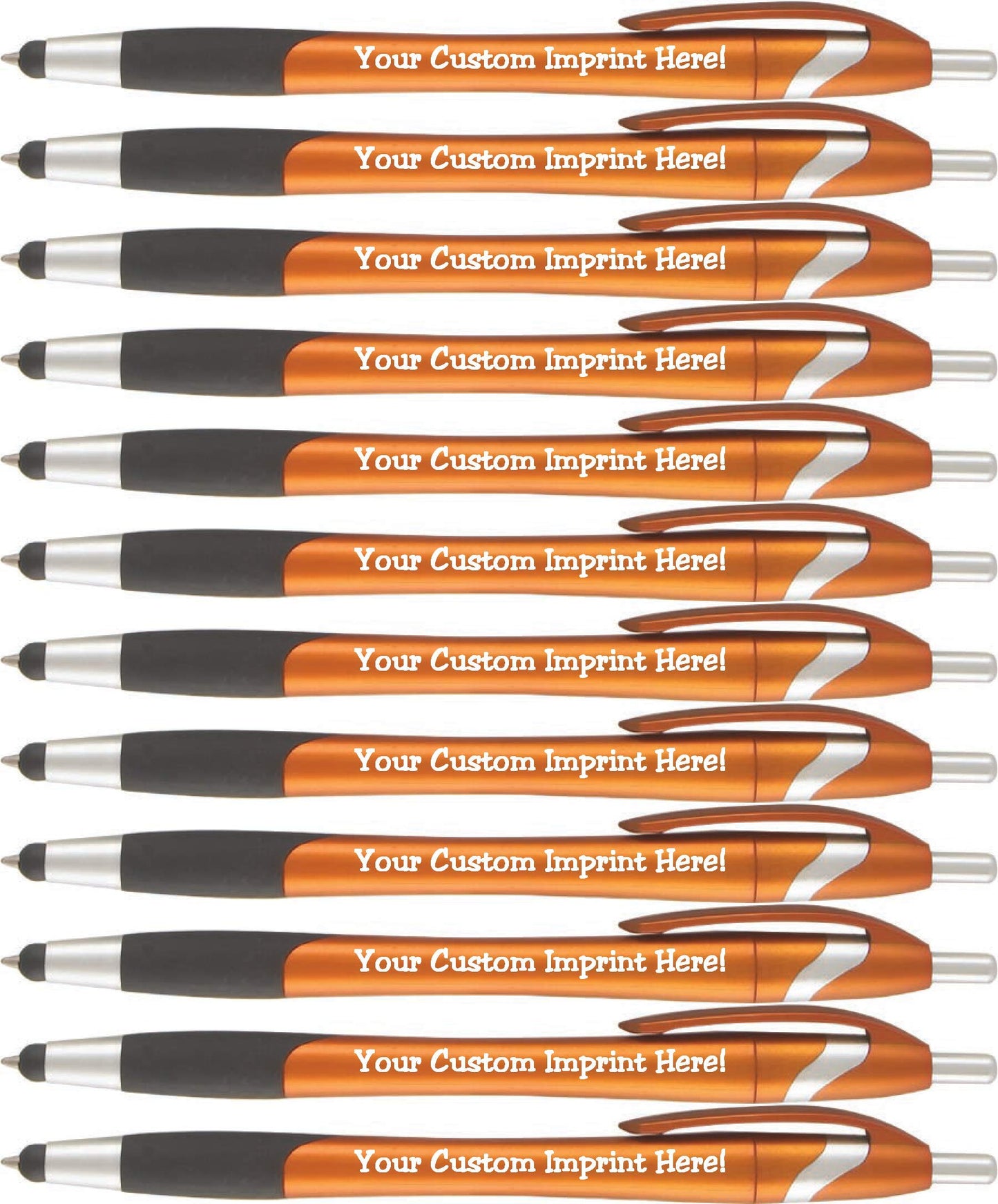 ExpressDesigns™ The Glide Ballpoint Pen with Stylus. Click action Custom Personalized Black writing