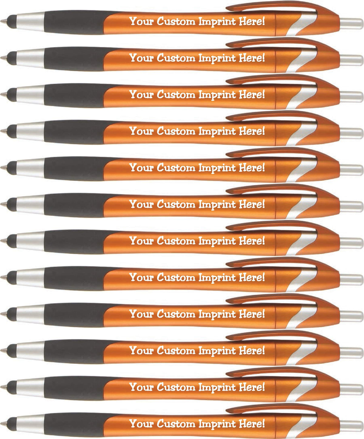 ExpressDesigns™ The Glide Ballpoint Pen with Stylus. Click action Custom Personalized Black writing