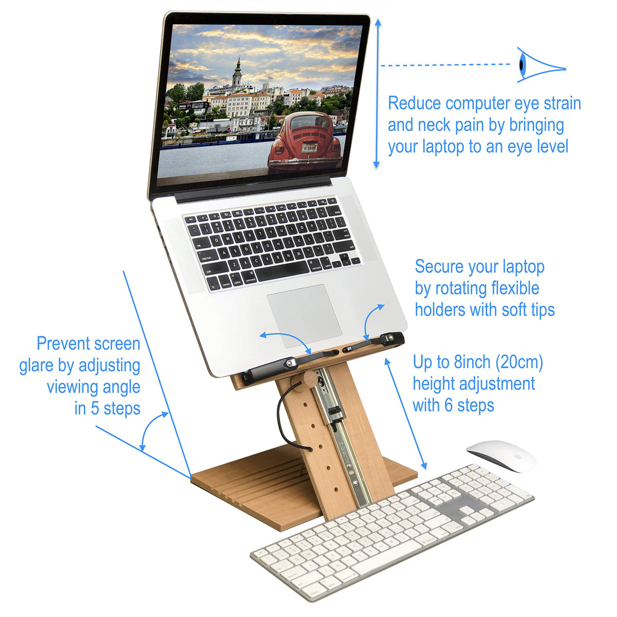 A+ Book Stand BS1500PRO Large Portable Height Adjustable Foldable Eye-Level Ergonomic Bookstand