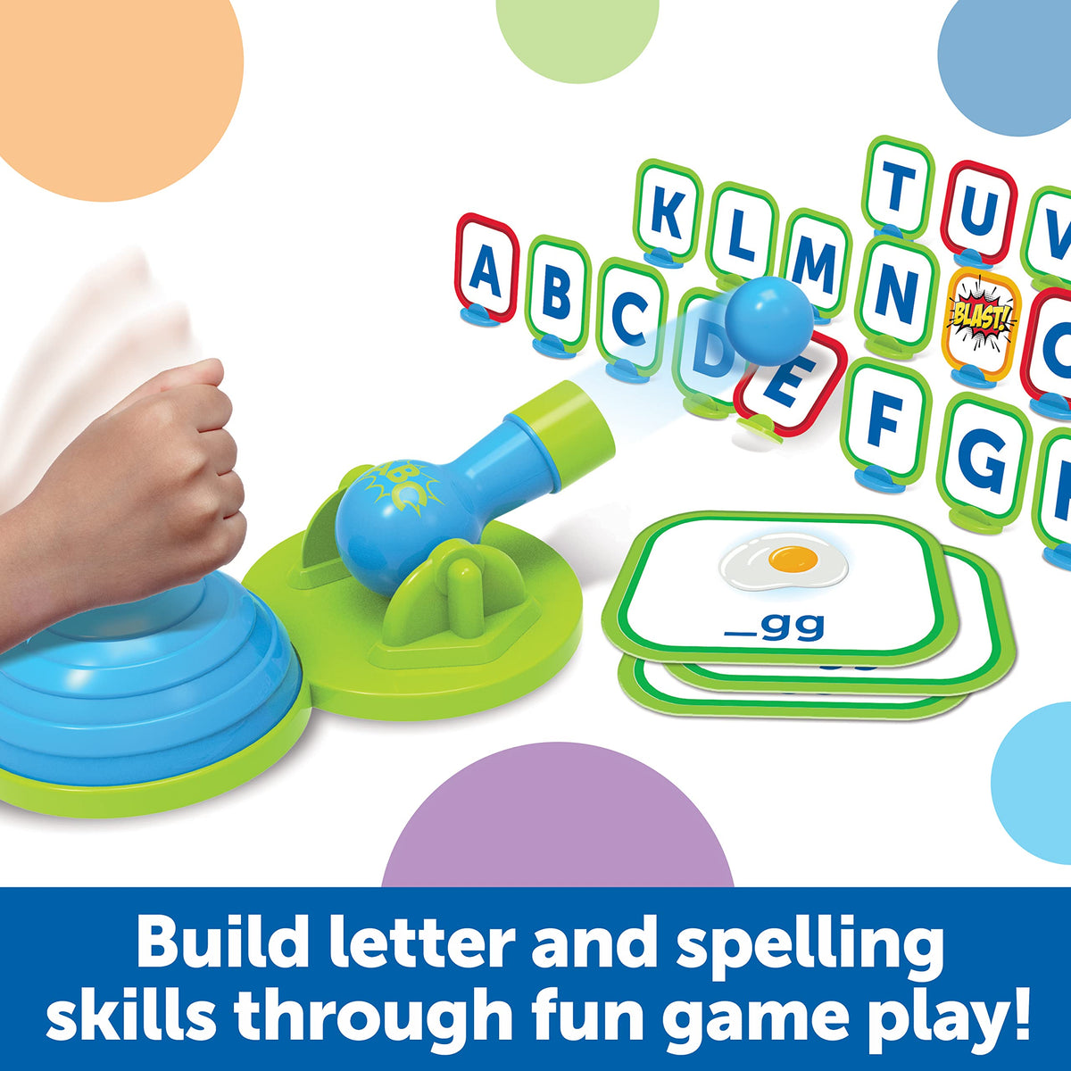 Learning Resources Alphablasters Letter and Spelling Game - 85 Pieces, Ages 4 and Up Toddler