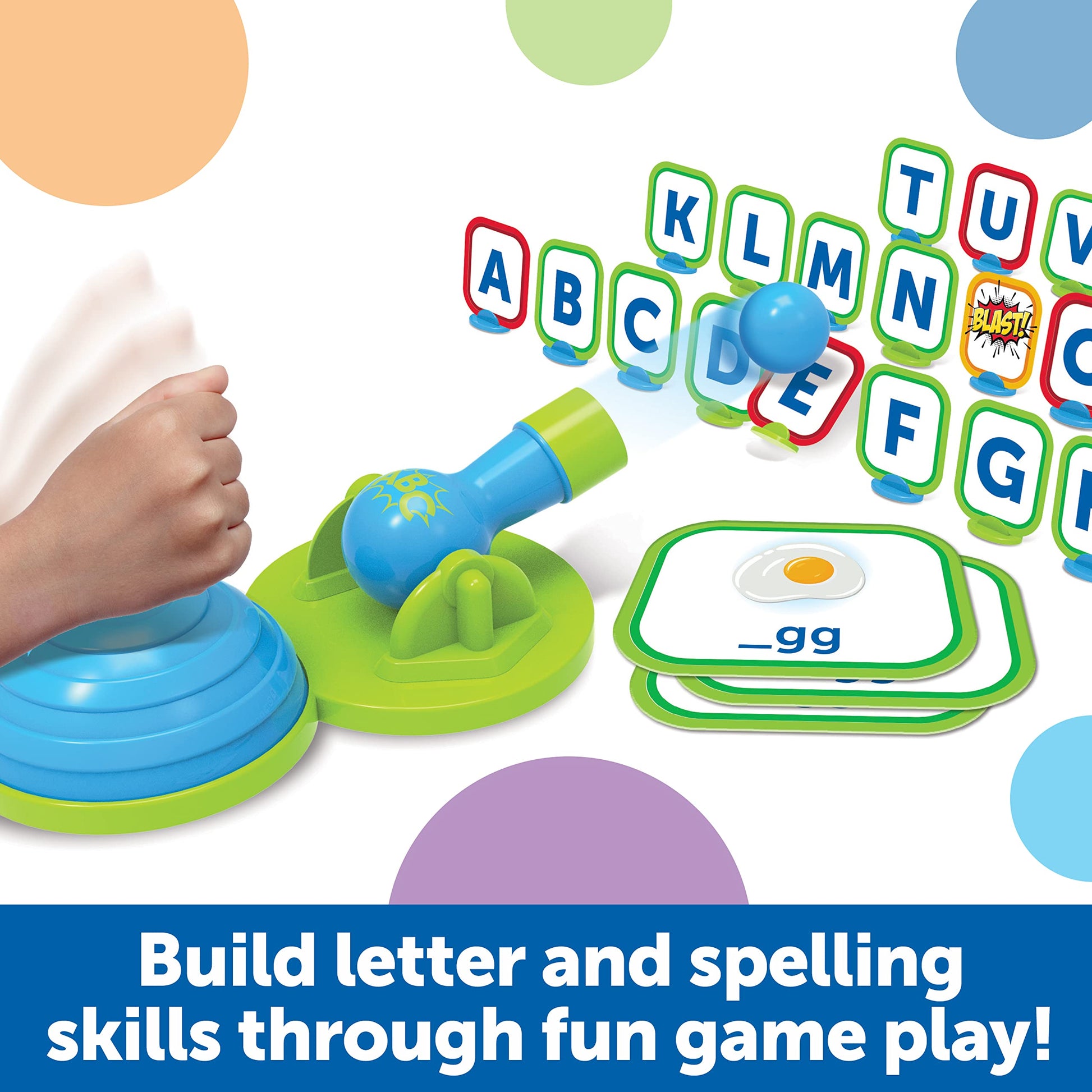 Learning Resources Alphablasters Letter and Spelling Game - 85 Pieces, Ages 4 and Up Toddler