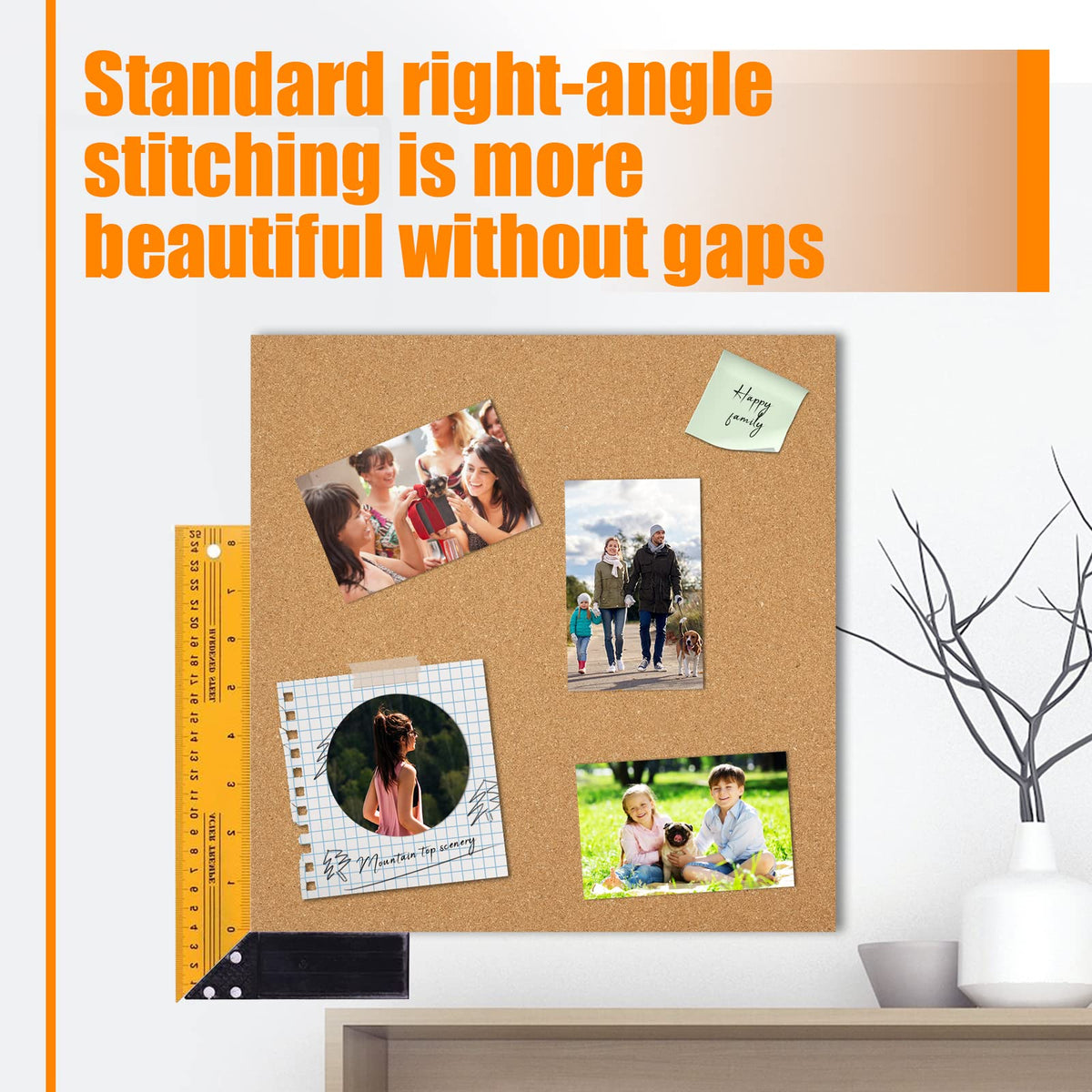 Cork Board Tiles 12"x12" - 1/2" Thick - 6 Pack Cork Tiles - Bulletin Board - Mini Wall (6pack)