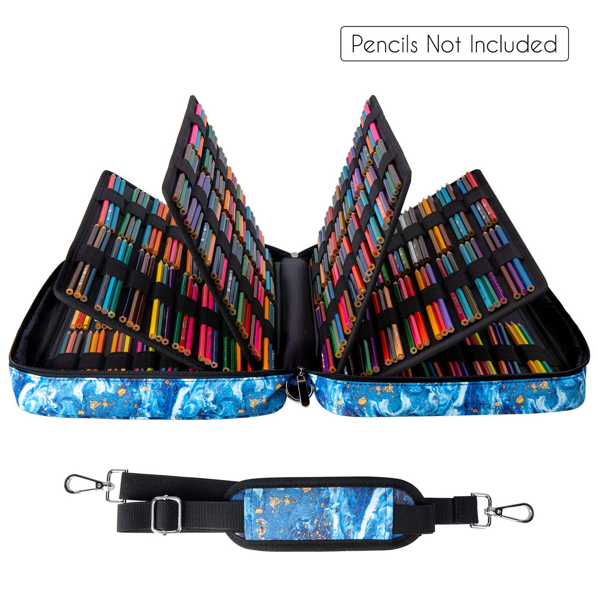 YOUSHARES Big Capacity Colored Pencil Case - 480 Slots large Pen Case Organizer with Multilayer