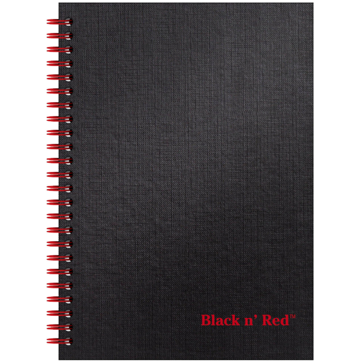 Black n' Red Notebook, Business Journal, 8-1/4" x 5-1/4", 70 Sheets, Ruled, Optik Paper, Scribzee