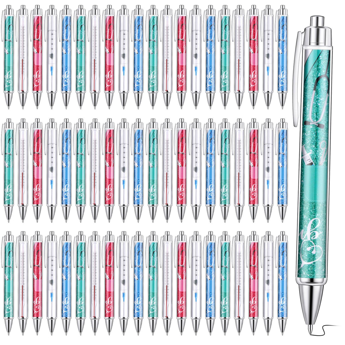 Jetec 100 Pcs Nurse Week Pens Ballpoint Bulk Cna Gift Appreciation Ink Funny Pens Set OT Month