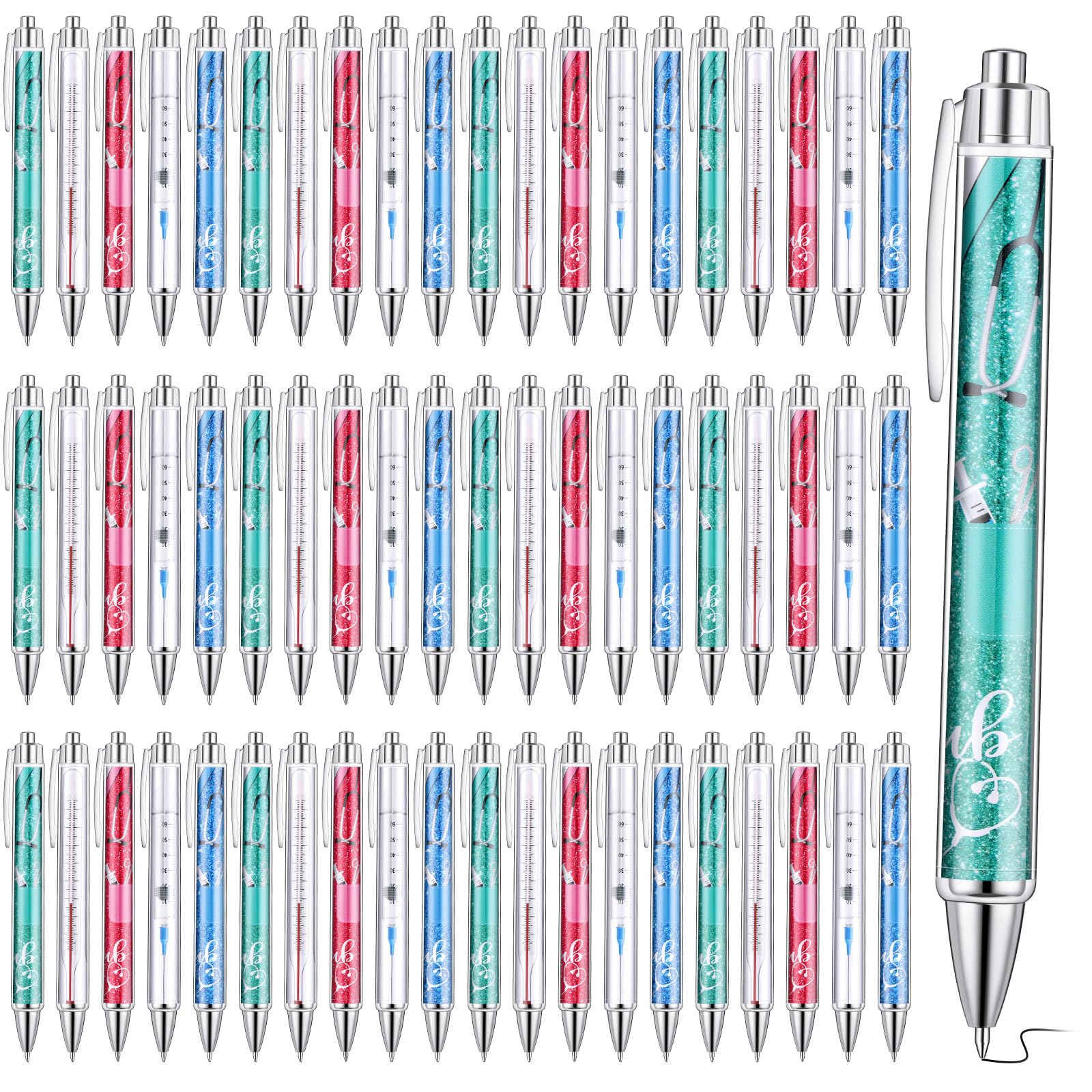 Jetec 100 Pcs Nurse Week Pens Ballpoint Bulk Cna Gift Appreciation Ink Funny Pens Set OT Month