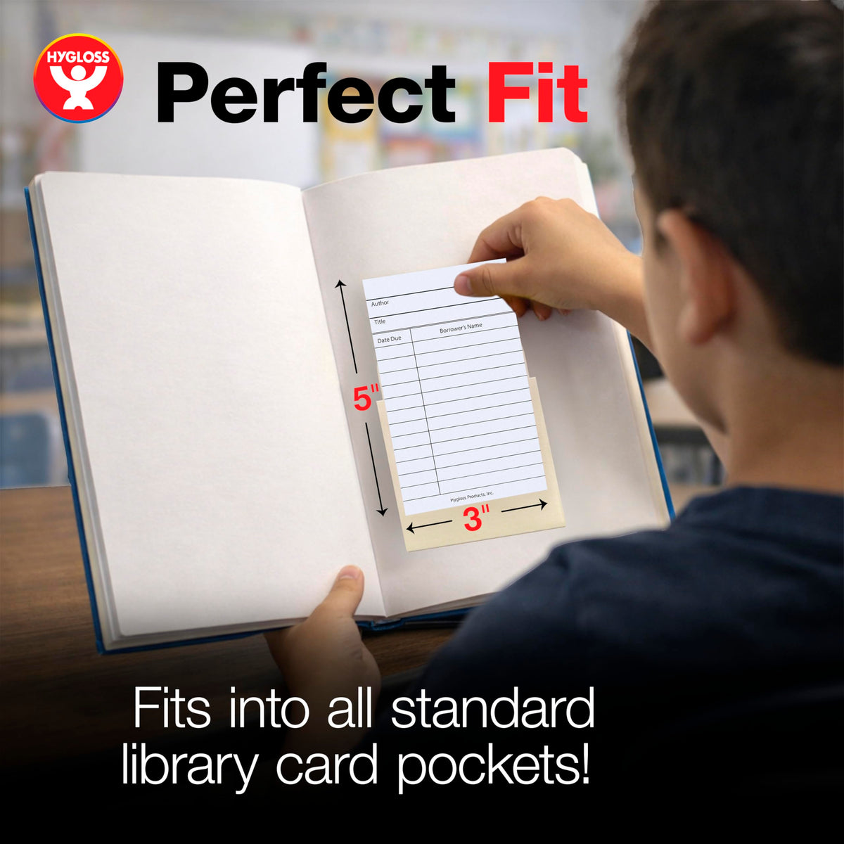 Hygloss Library Checkout Cards for Traditional Book Pockets and Classroom Organization - Vintage