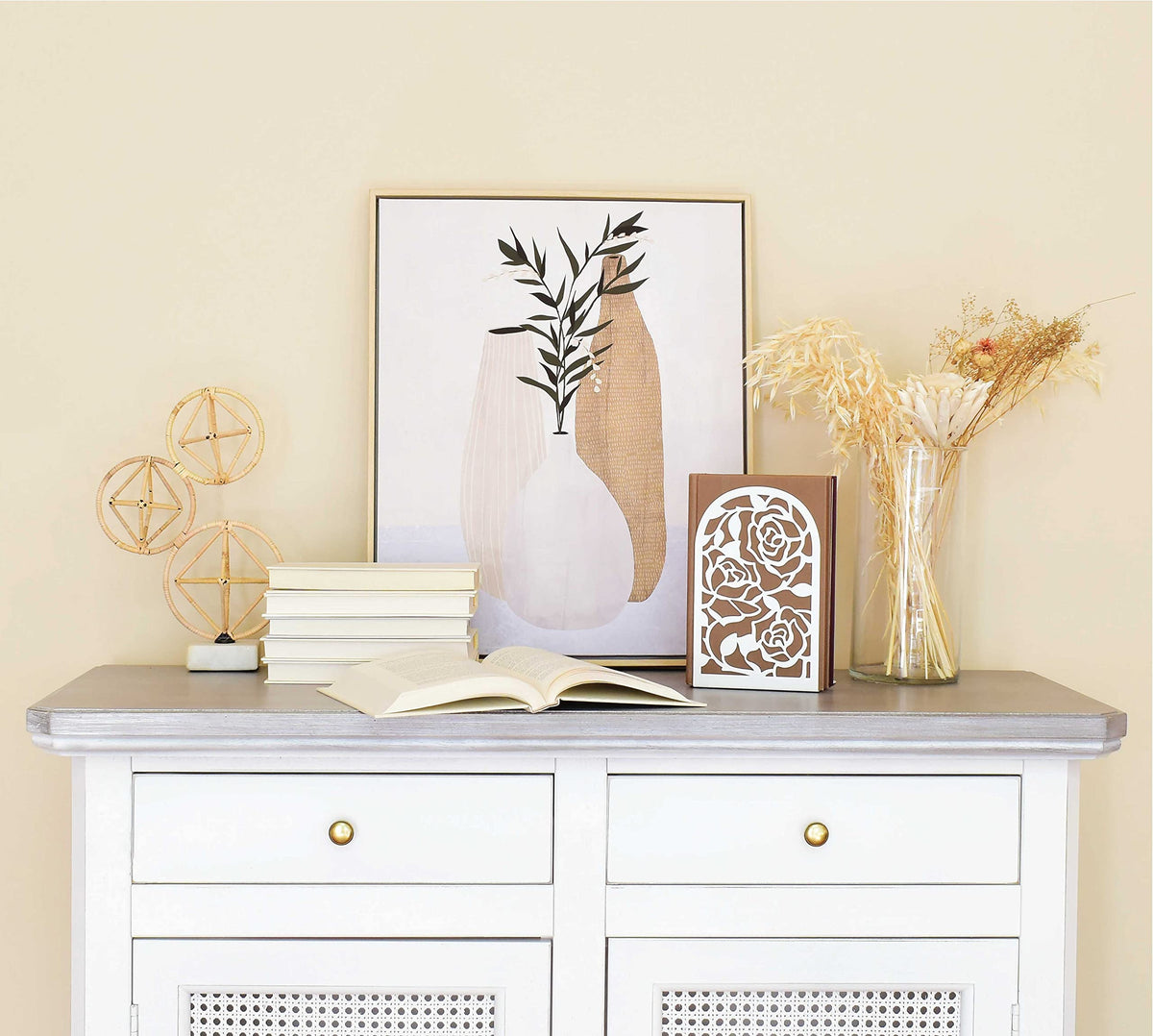 CNK Book Ends, Premium BookEnds for Bookend Shelves, Book Stopper Metal Book Ends for Home Office