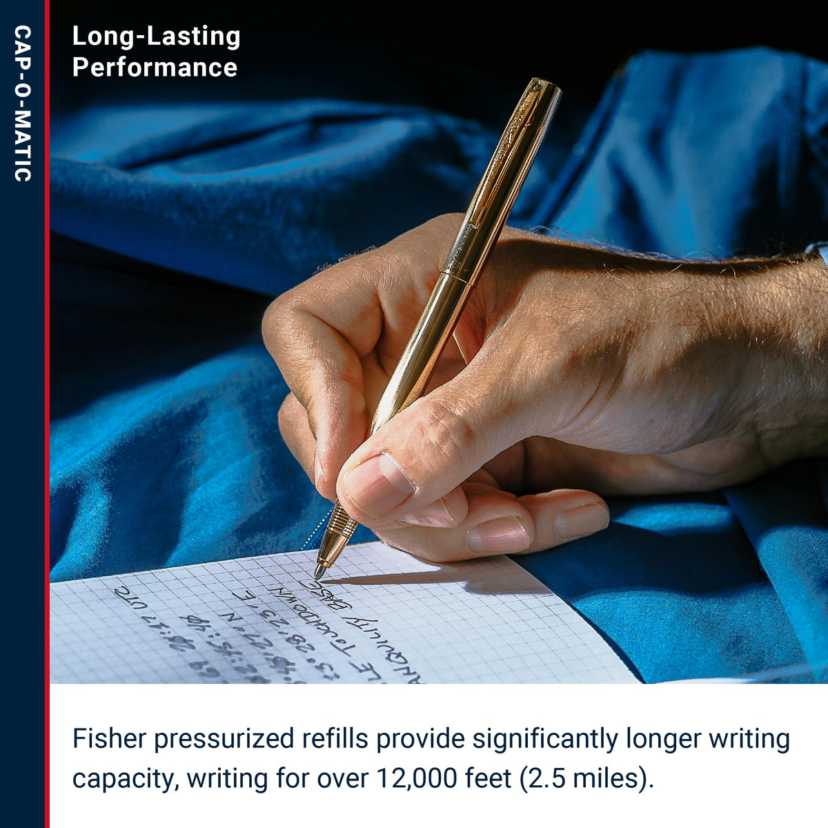 Fisher Space Pen Lacquered Brass Cap-O-Matic Pen, Black Ink, Gift Box