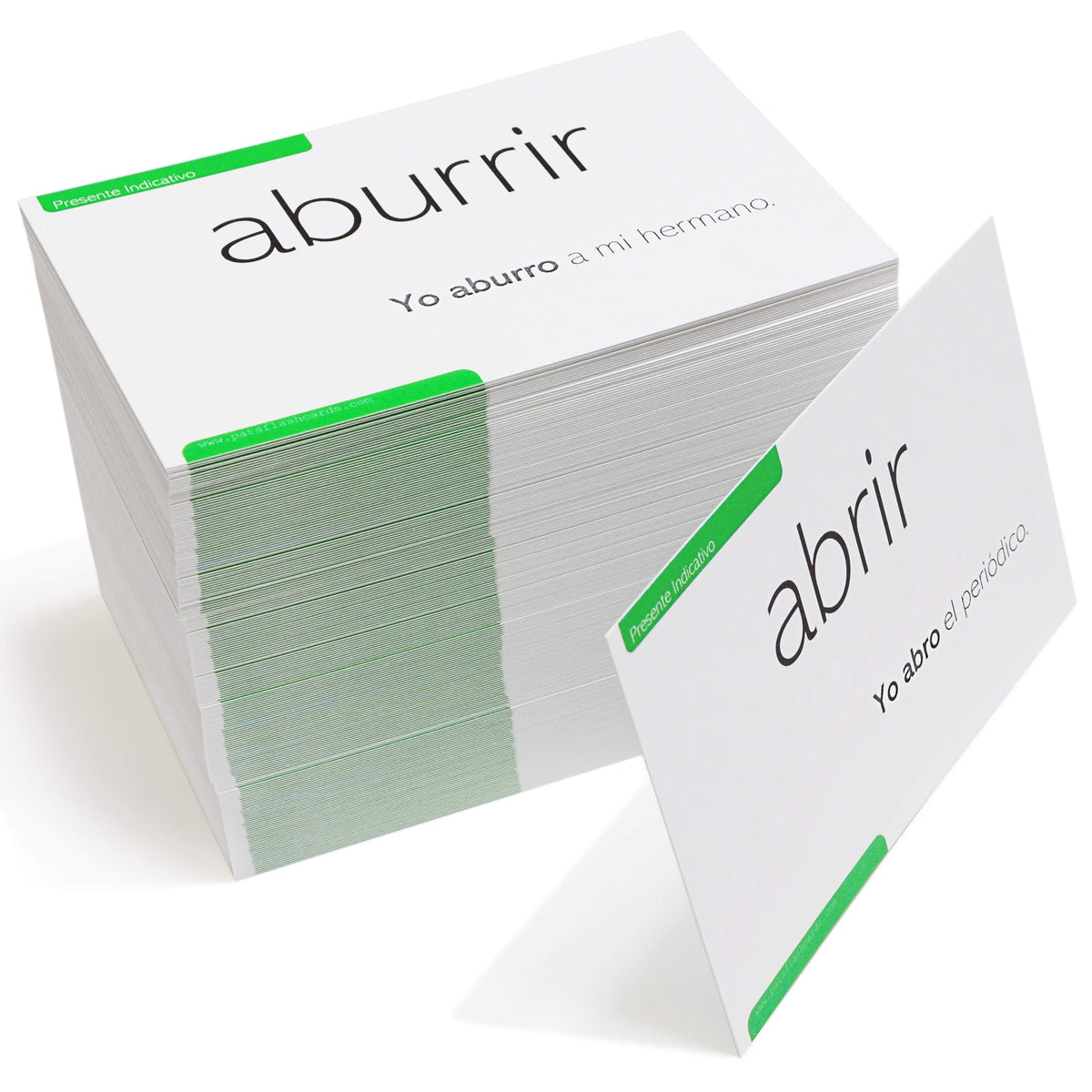 Pat's Flash Cards 200 Spanish Verb Conjugation Presente Indicativo Flash Cards - Full Examples in