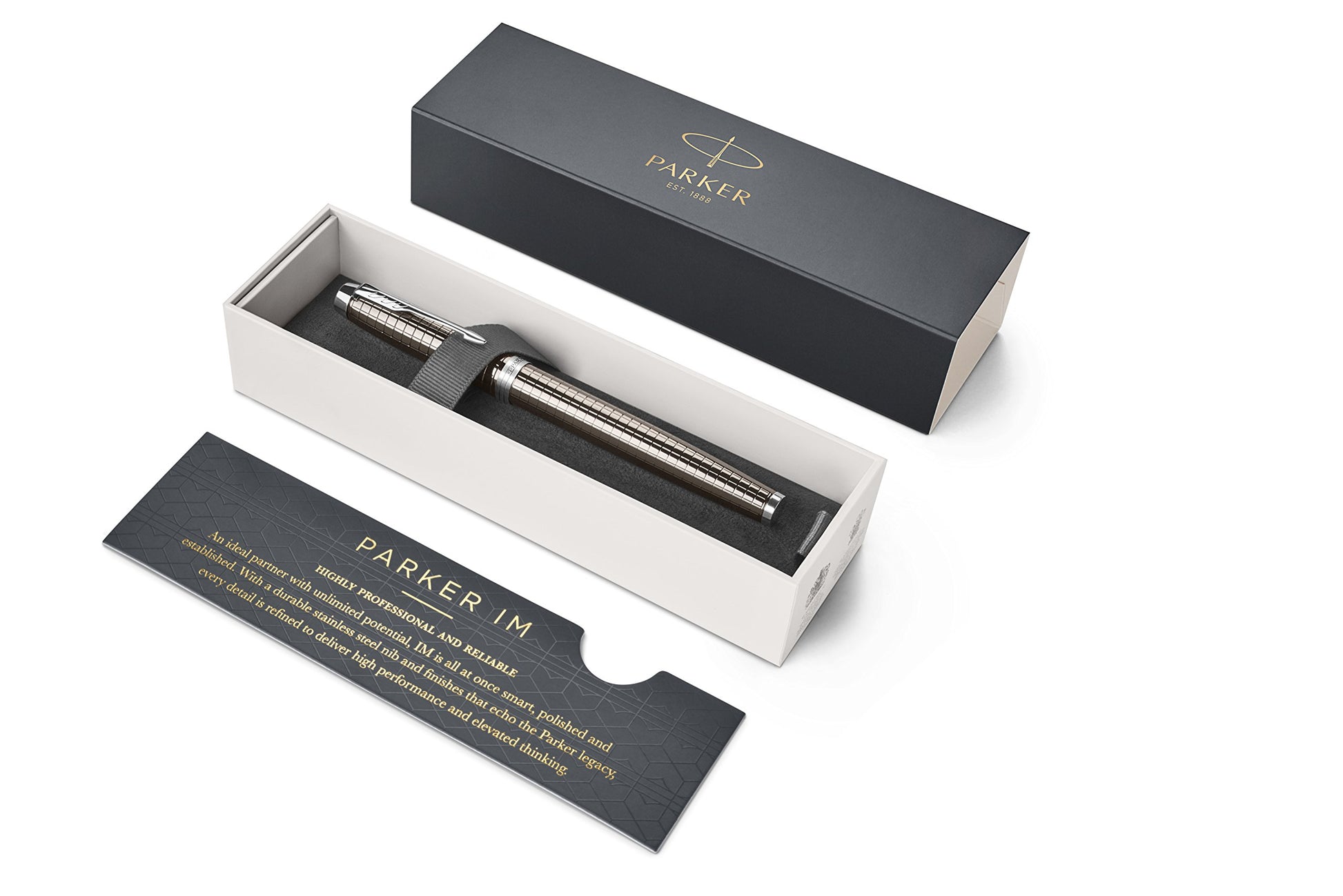 Parker IM Premium Brown, Fountain Pen, Fine Nib with Blue Ink Refill (1931676)