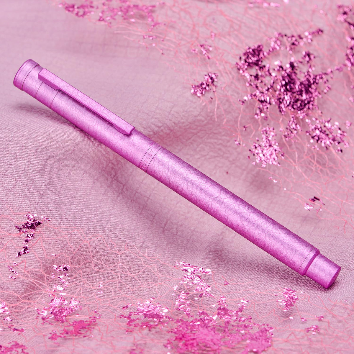 Hongdian 1851 Forest Fountain Pen Pink Ice Flowers, Fine Nib Classic Design with Converter and
