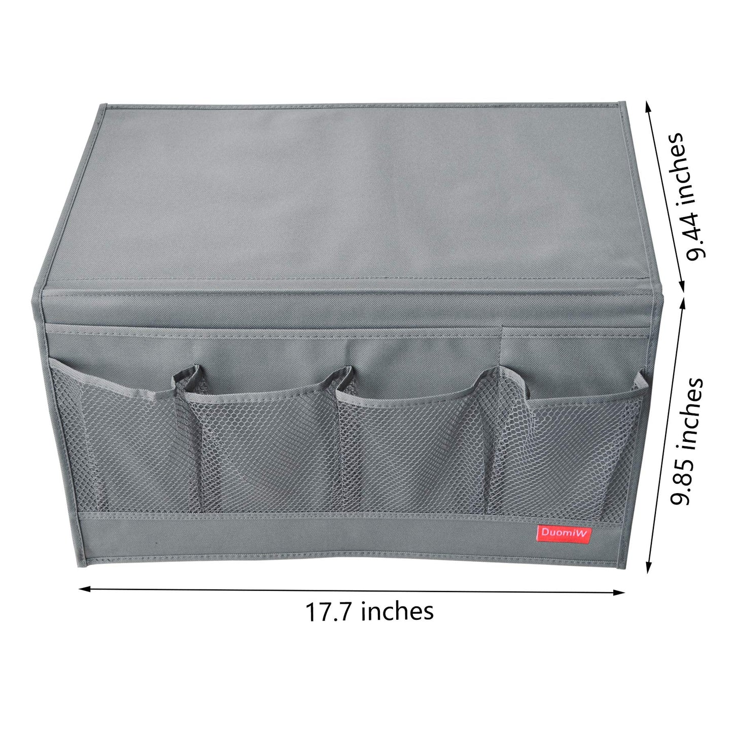 DuomiW Bedside Caddy Table Cabinet Storage Organizer 6 Pockets (Light Grey)