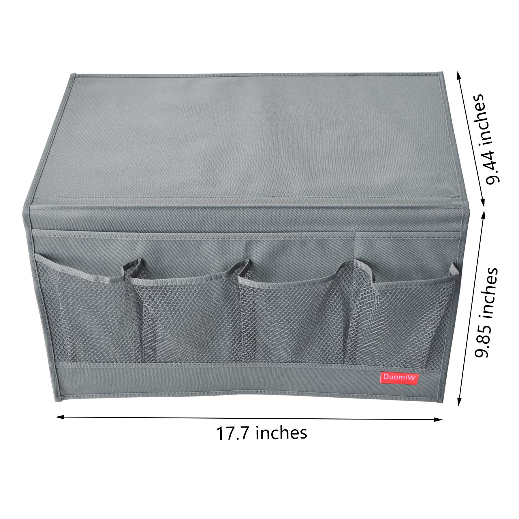 DuomiW Bedside Caddy Table Cabinet Storage Organizer 6 Pockets (Light Grey)