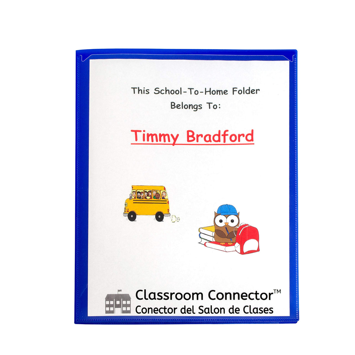 C-Line Classroom Connector™ Multi-Pocket School-to-Home Portfolio, Blue, 15/BX (32305), 9.5 x 11.75