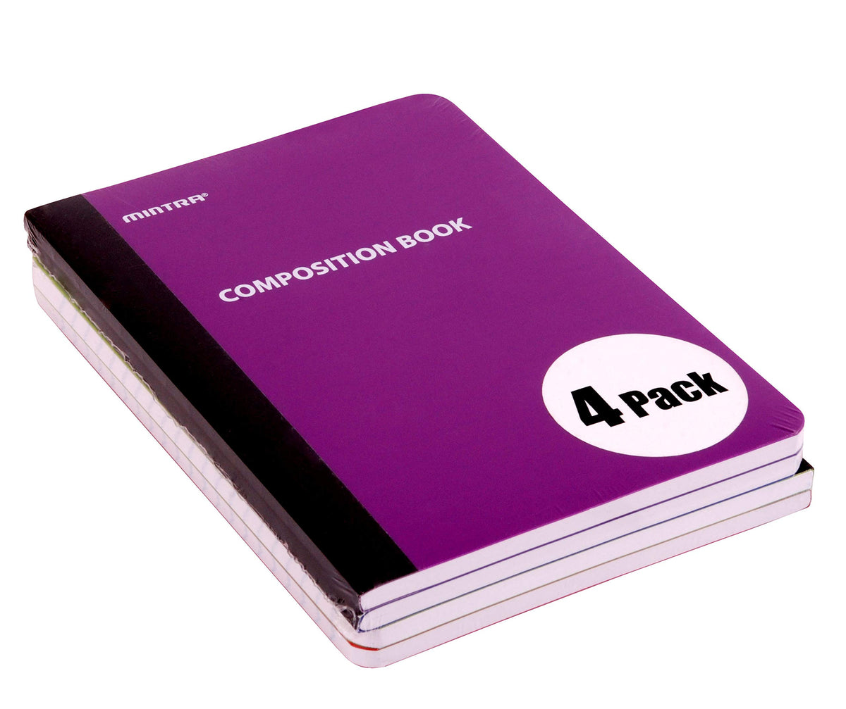 Mintra Office Mini Poly Composition Book (5in x 7in, Poly Comp) - 4 Pack