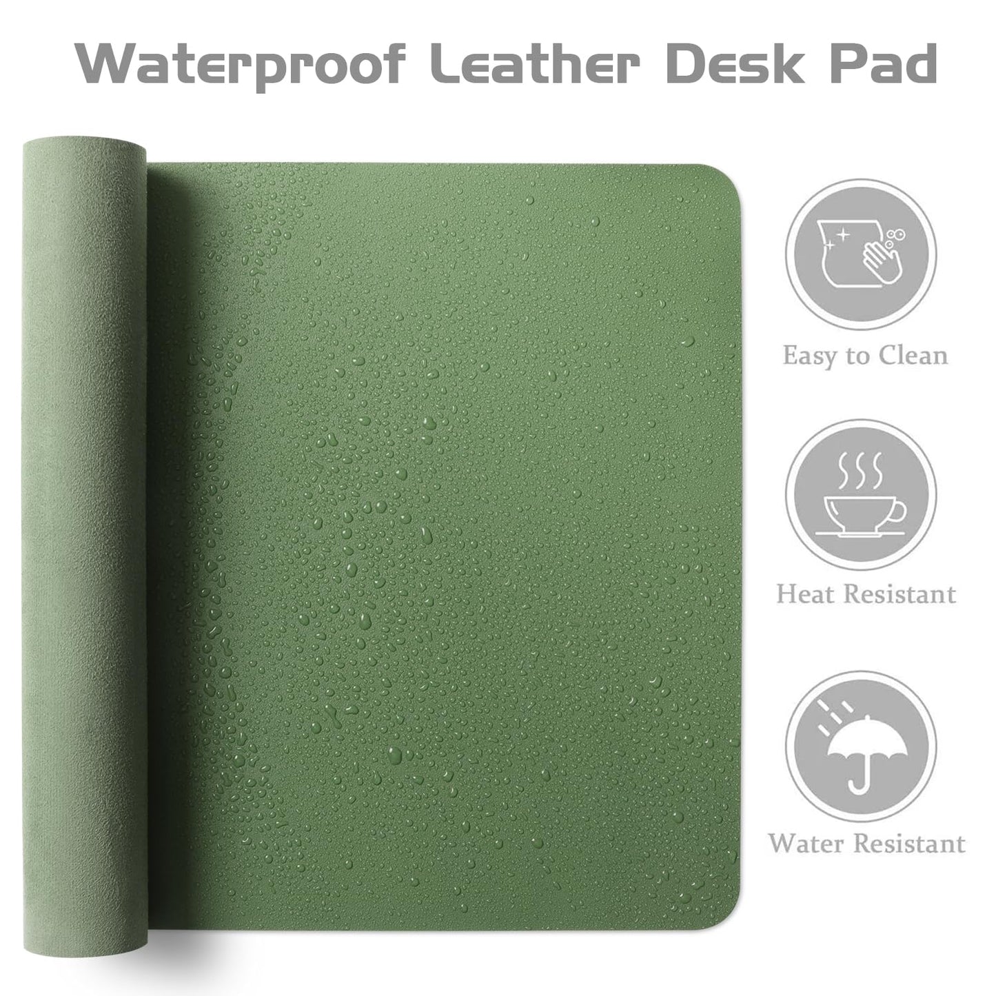 Aothia Leather Desk Pad Protector, Office Desk Mat, Large Mouse Pad, Laptop Desk Pad, Non-Slip PU