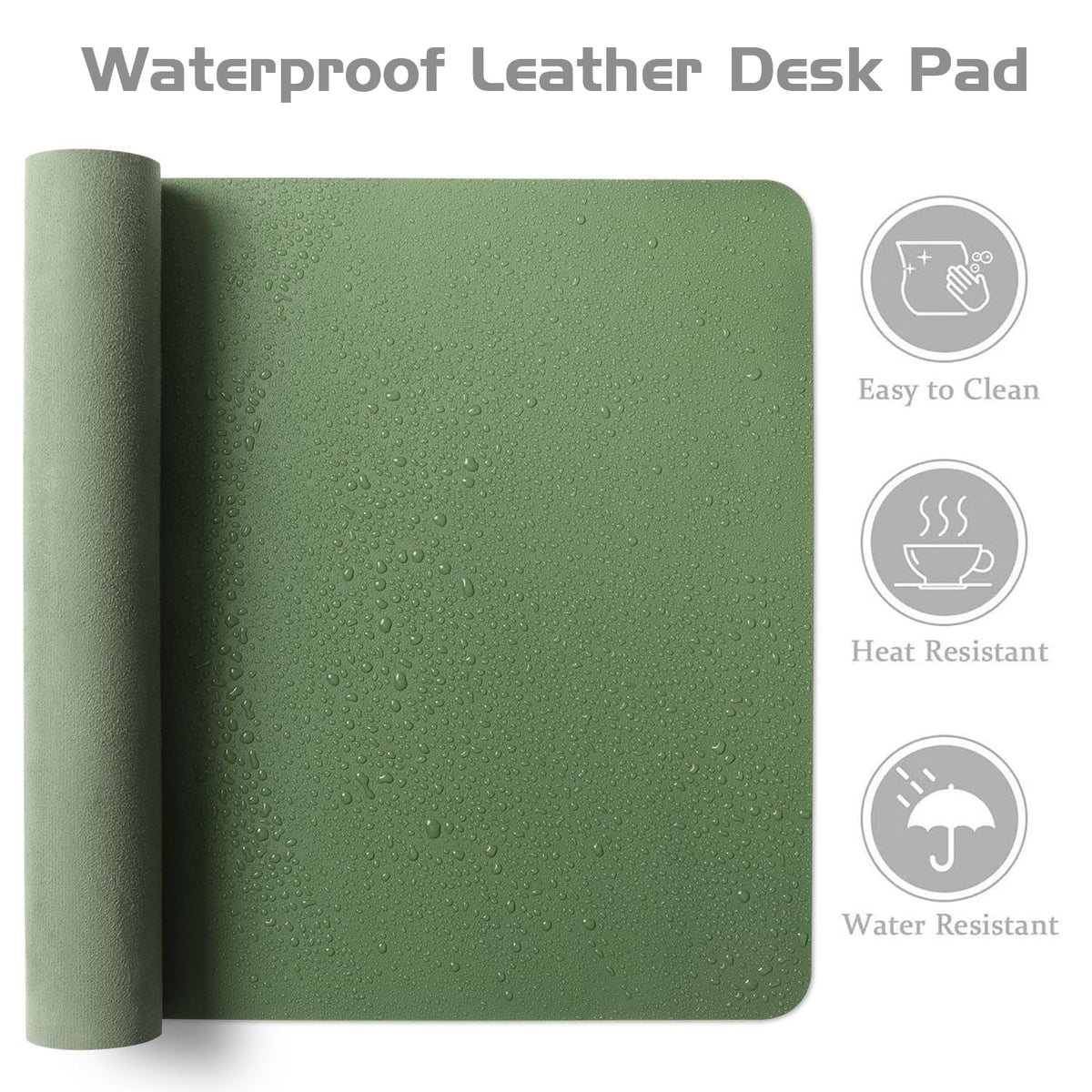 Aothia Leather Desk Pad Protector, Office Desk Mat, Large Mouse Pad, Laptop Desk Pad, Non-Slip PU